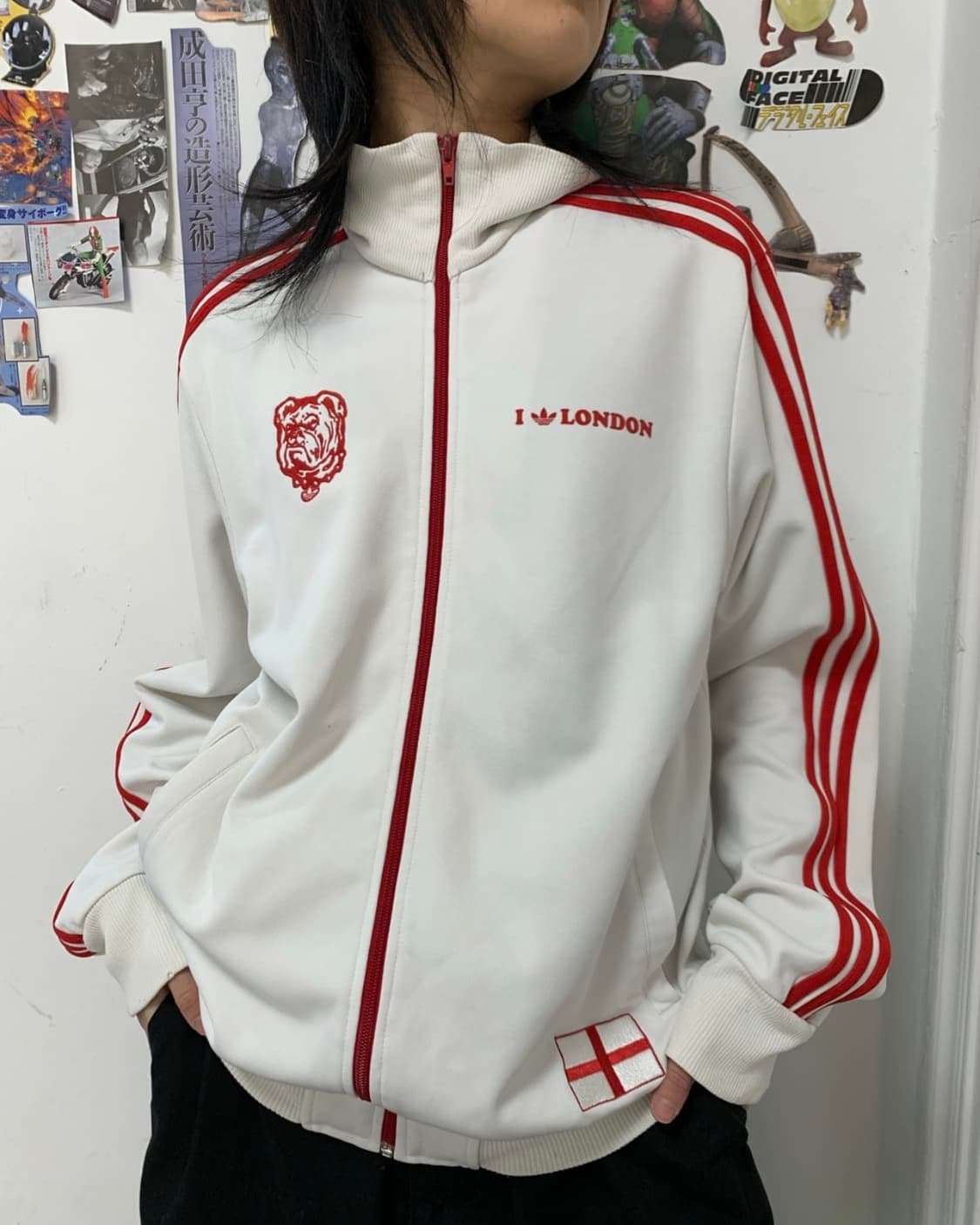 아디다스 런던 화이트 레드 트랙자켓 상품이미지4