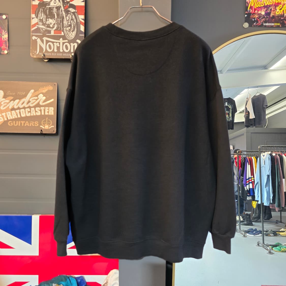 빌리아일리시 블러 로고 맨투맨 블랙 M 오버핏 상품이미지2