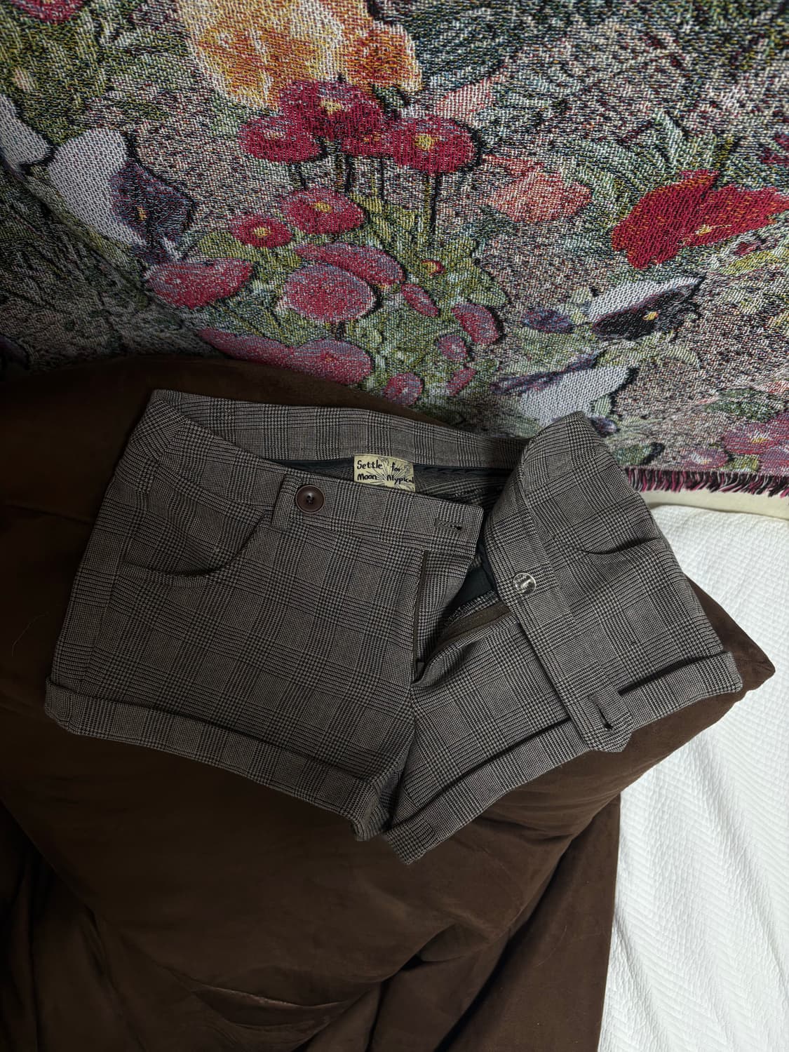 세틀포문 SS Low-waist check shorts 상품이미지4