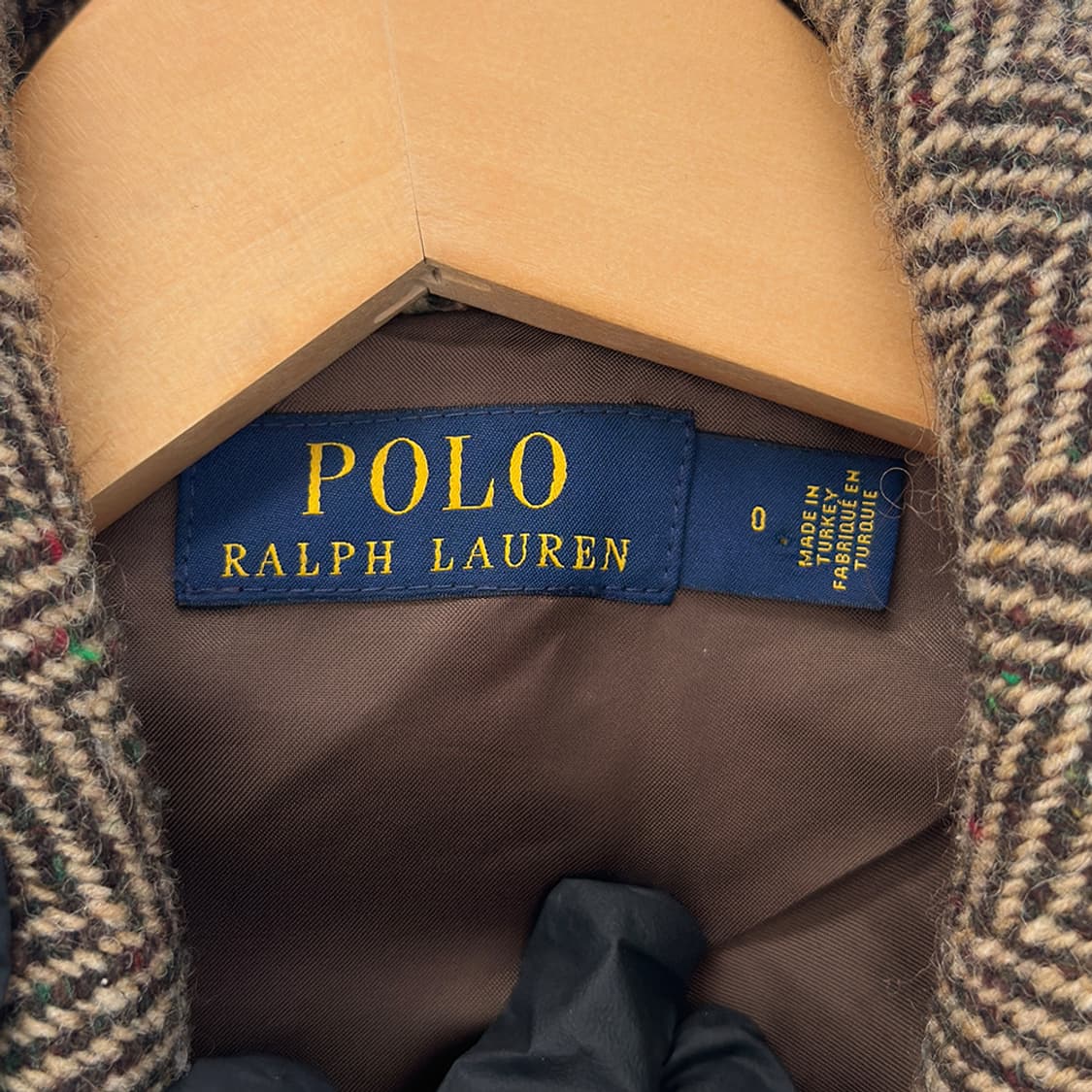 폴로 랄프로렌 울 100% 헤링본 트위드 벨티드 롱 코트 여성 상품이미지7