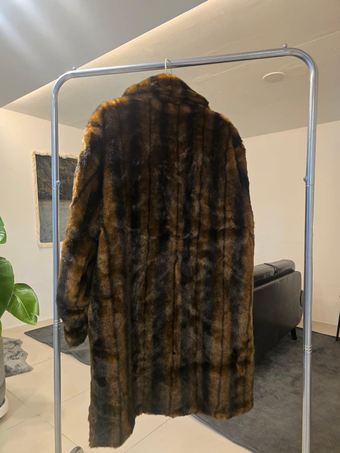 Dongil  Fur 밍크롱코트 브라운 상품이미지5