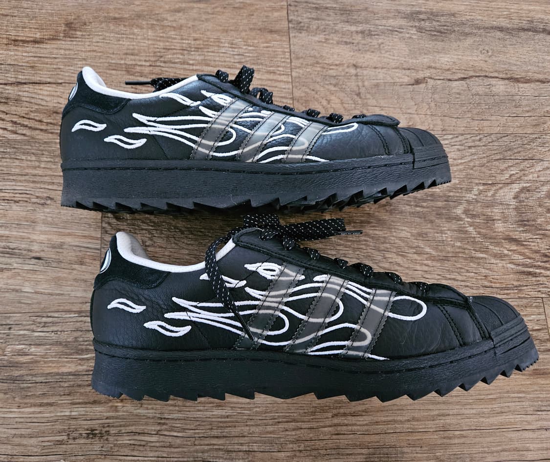 [275]  아디다스 NSRC 슈퍼스타 리플 코어 블랙 상품이미지4