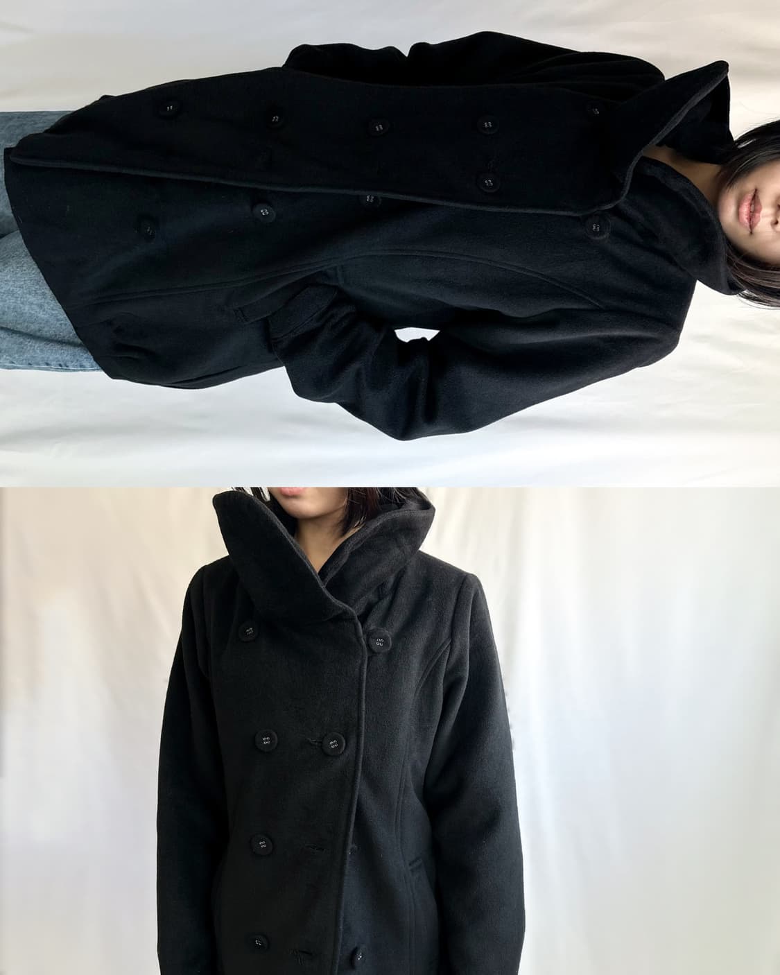 Tulip lined high-neck wool button coat 상품이미지2