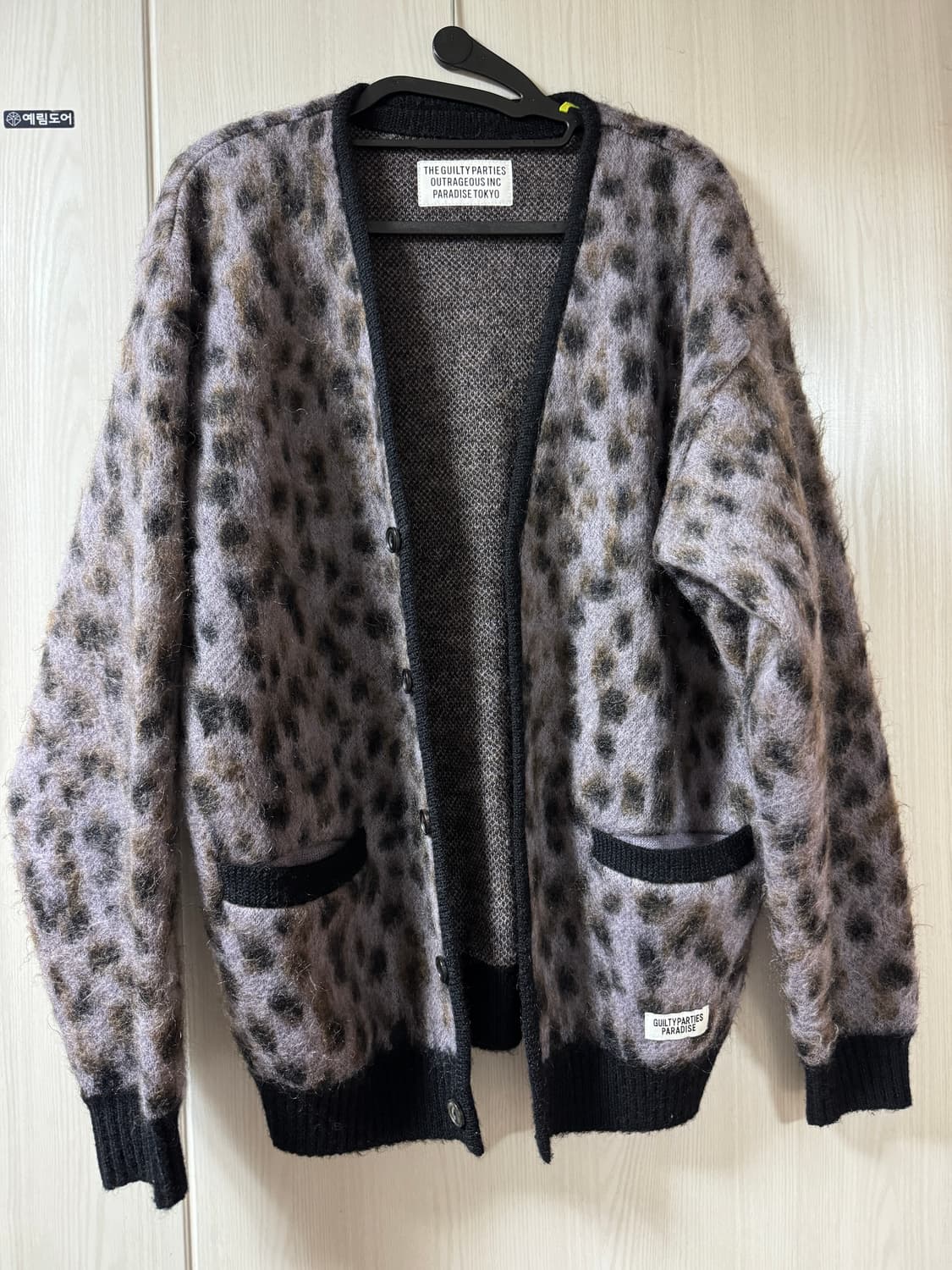 와코마리아 레오파드 모헤어 니트 자카드  M사이즈 상품이미지1
