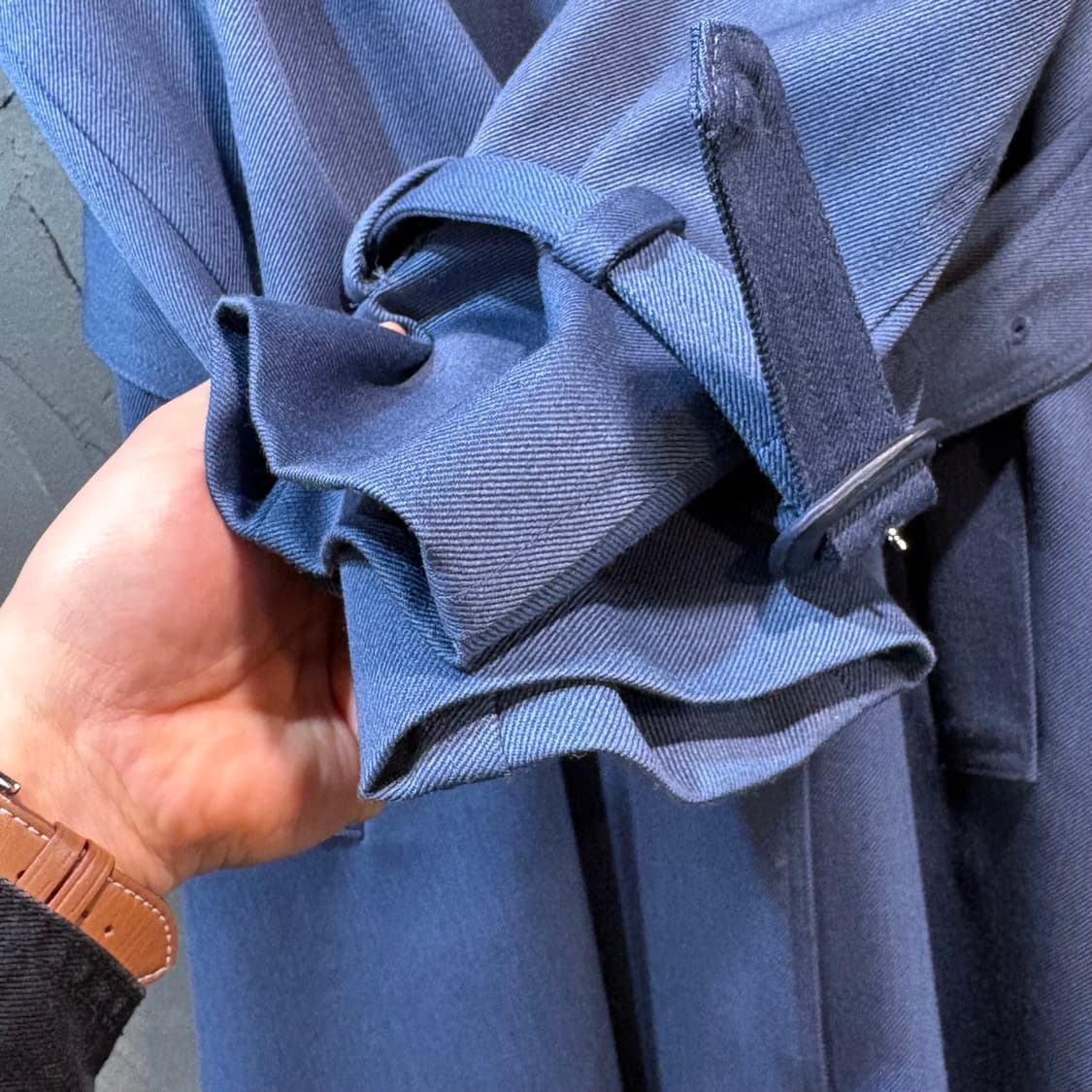 [36] CELINE 셀린느 블루 트렌치 코트 상품이미지4