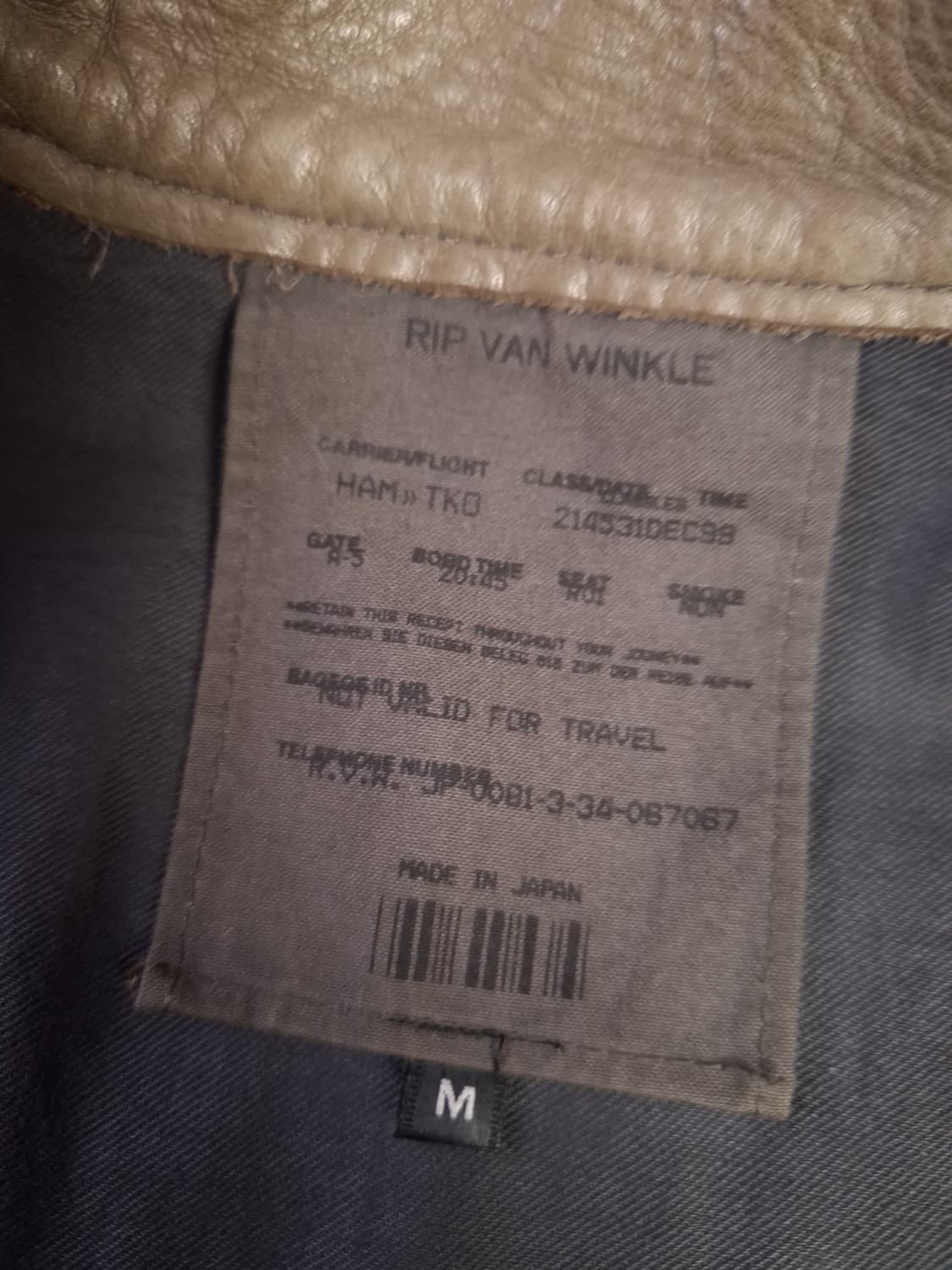 오리지날 Rip van winkle 리얼레더 싱글 라이더자켓 상품이미지2
