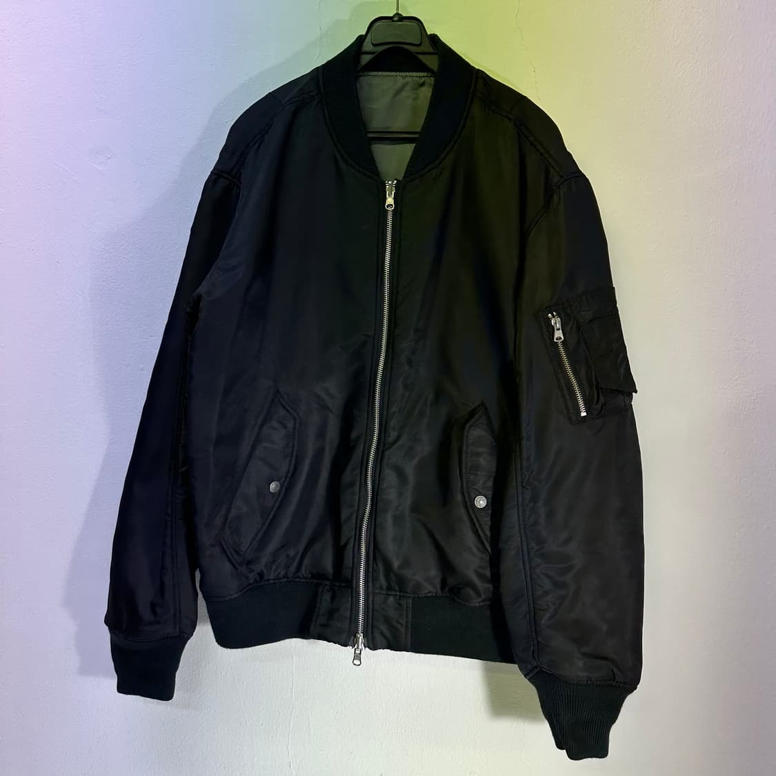 L 프리즘웍스 블랙 MA1 리버시블 항공점퍼 상품이미지1