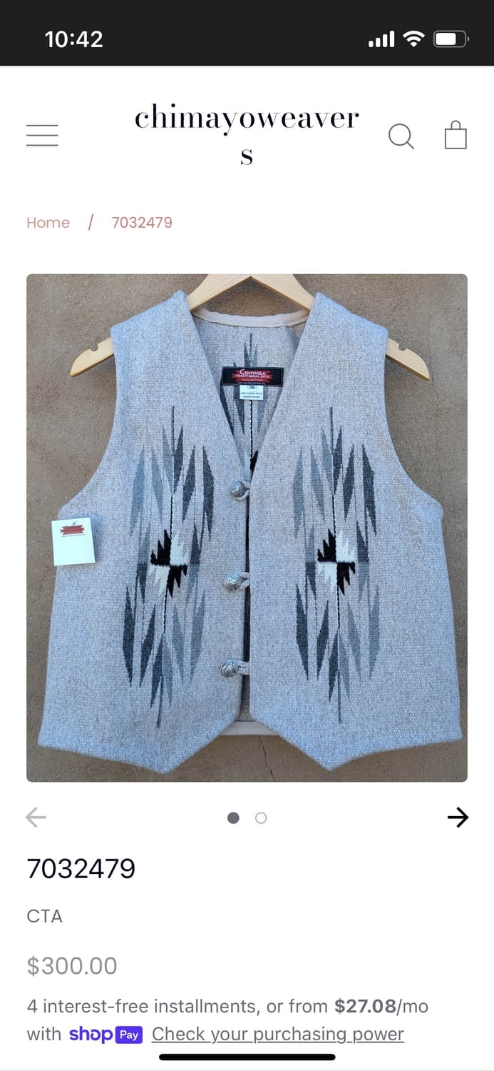 치마요 핸드메이드 울 베스트  상품이미지6