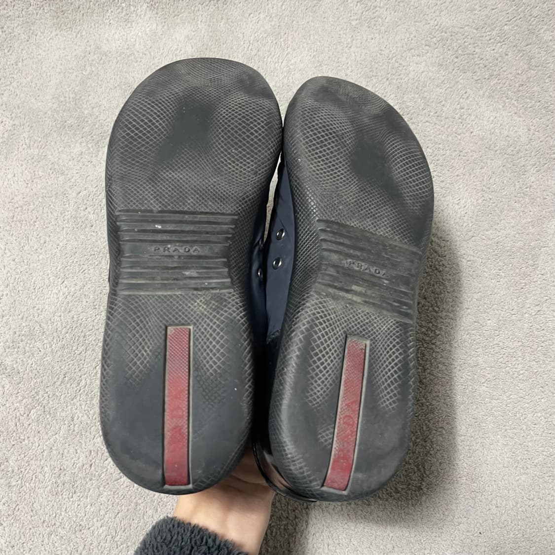 265) 프라다 스포츠 레더 나일론 트레이너 스니커즈 상품이미지5