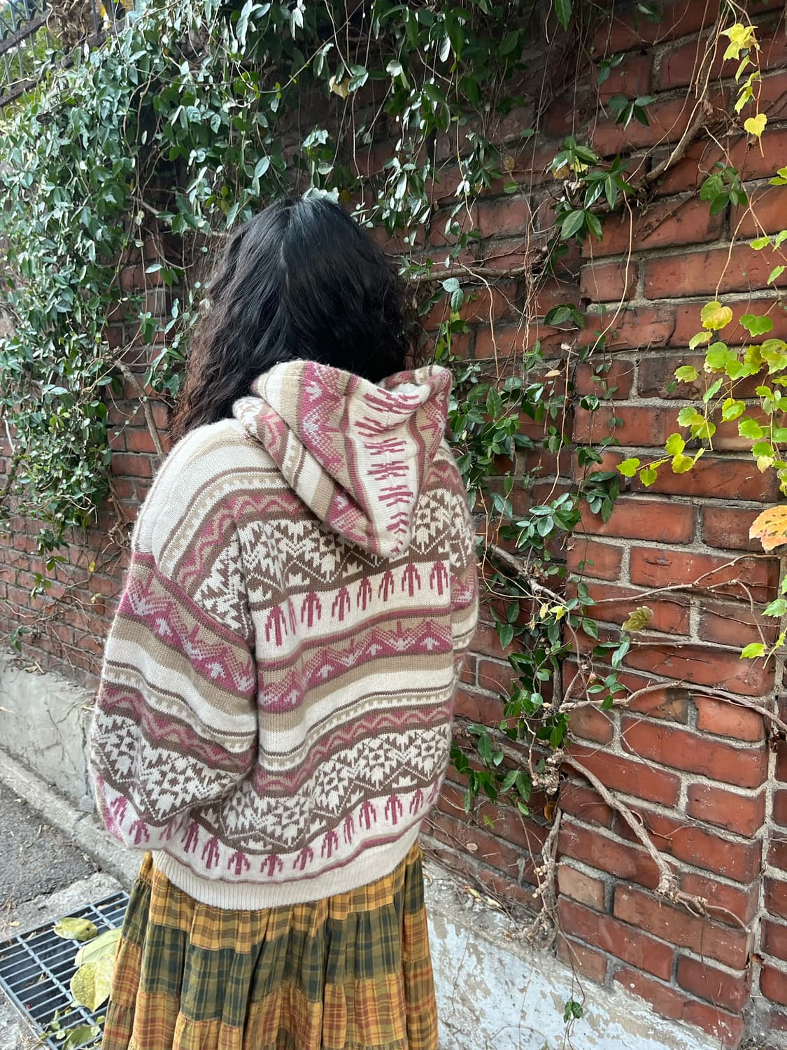 딸기 바닐라 양털 니트 후드 아우터 상품이미지6