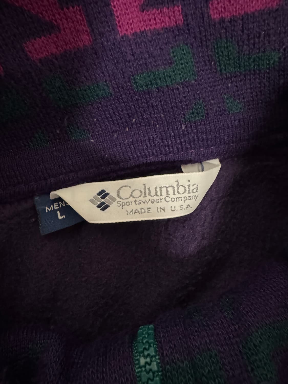 컬럼비아 플리스 집업 퍼플 그린 상품이미지4