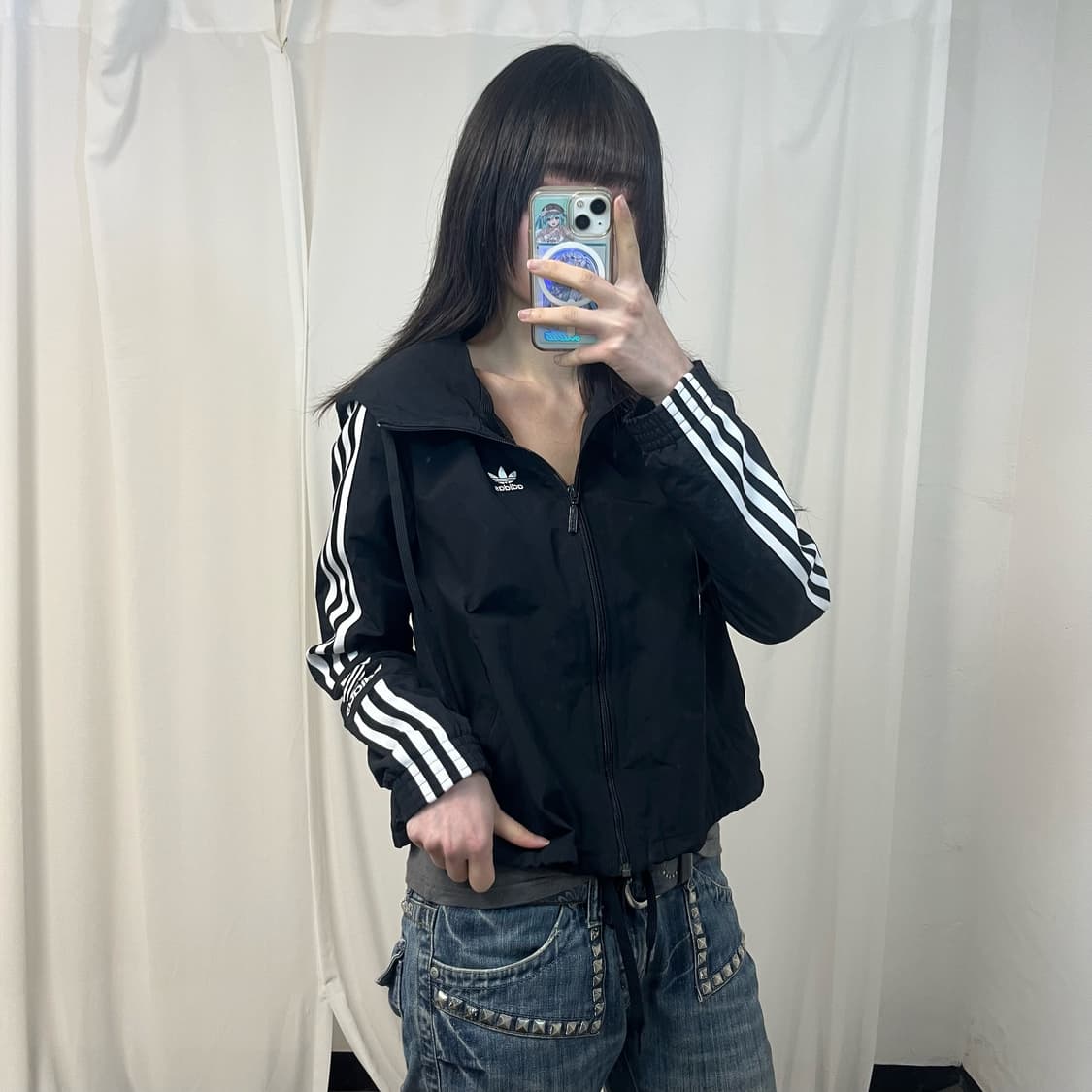 Adidas black lock-up windbreaker 상품이미지1