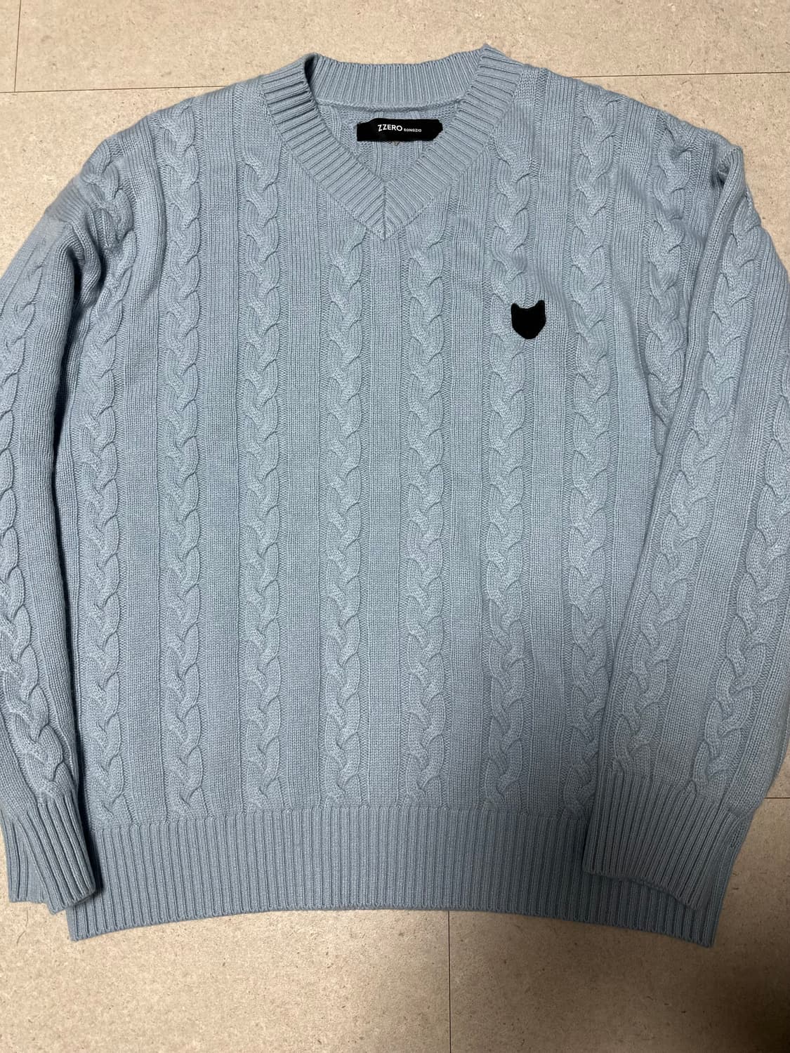 송지오 지제로 케이블 니트 상품이미지1