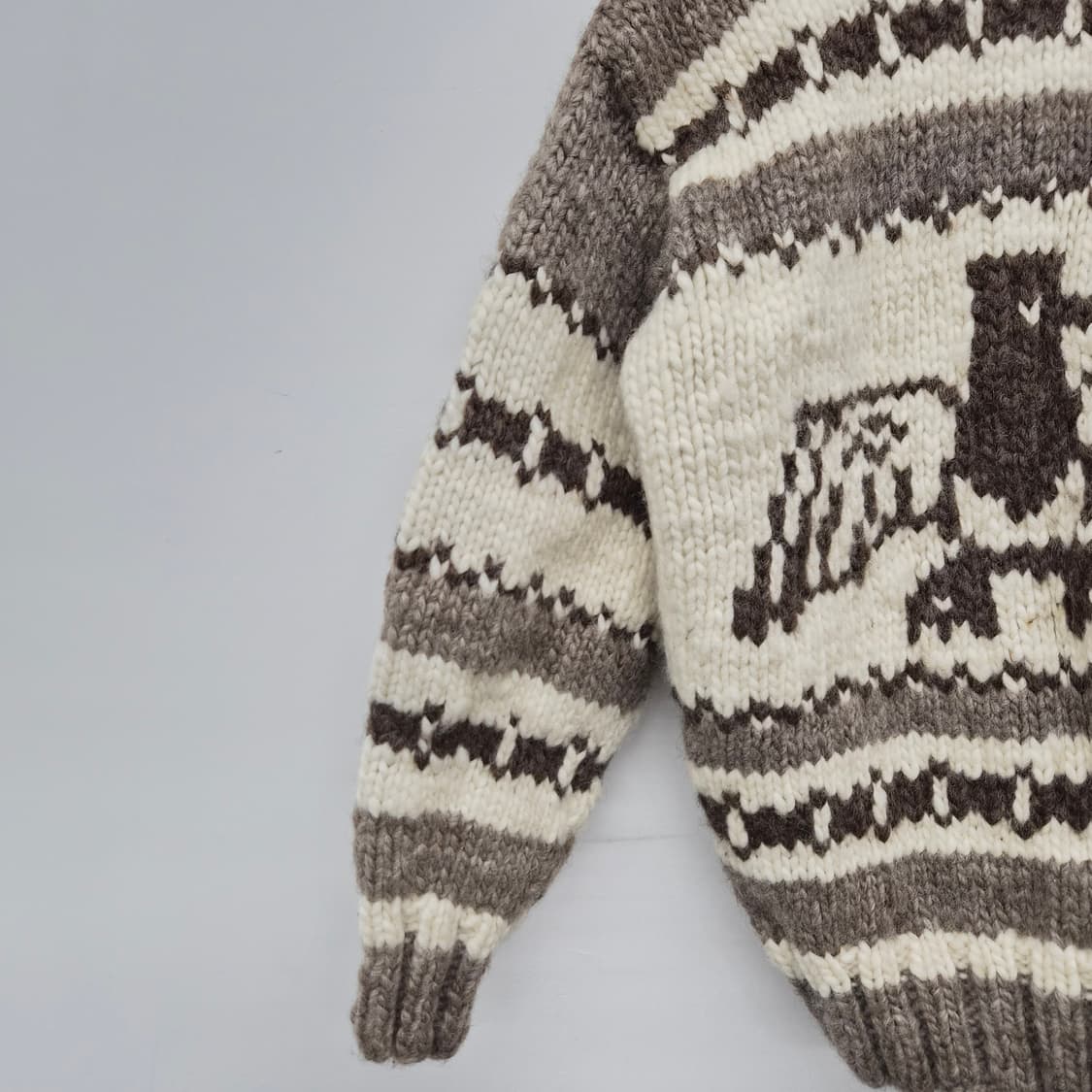 코위찬 울 니트 집업 남성 L 상품이미지8