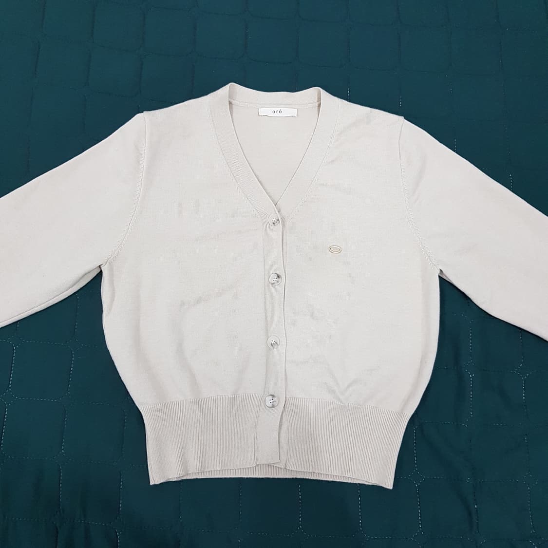 오로 브이넥 가디건 베이지 M 상품이미지2