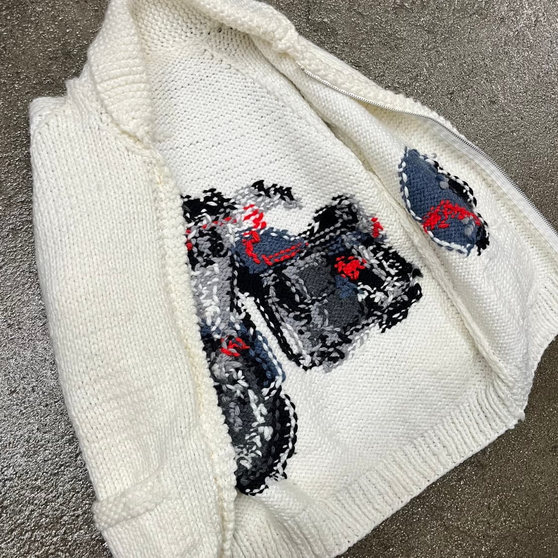 빈티지 핸드메이트 니트 집업 (90) 상품이미지6