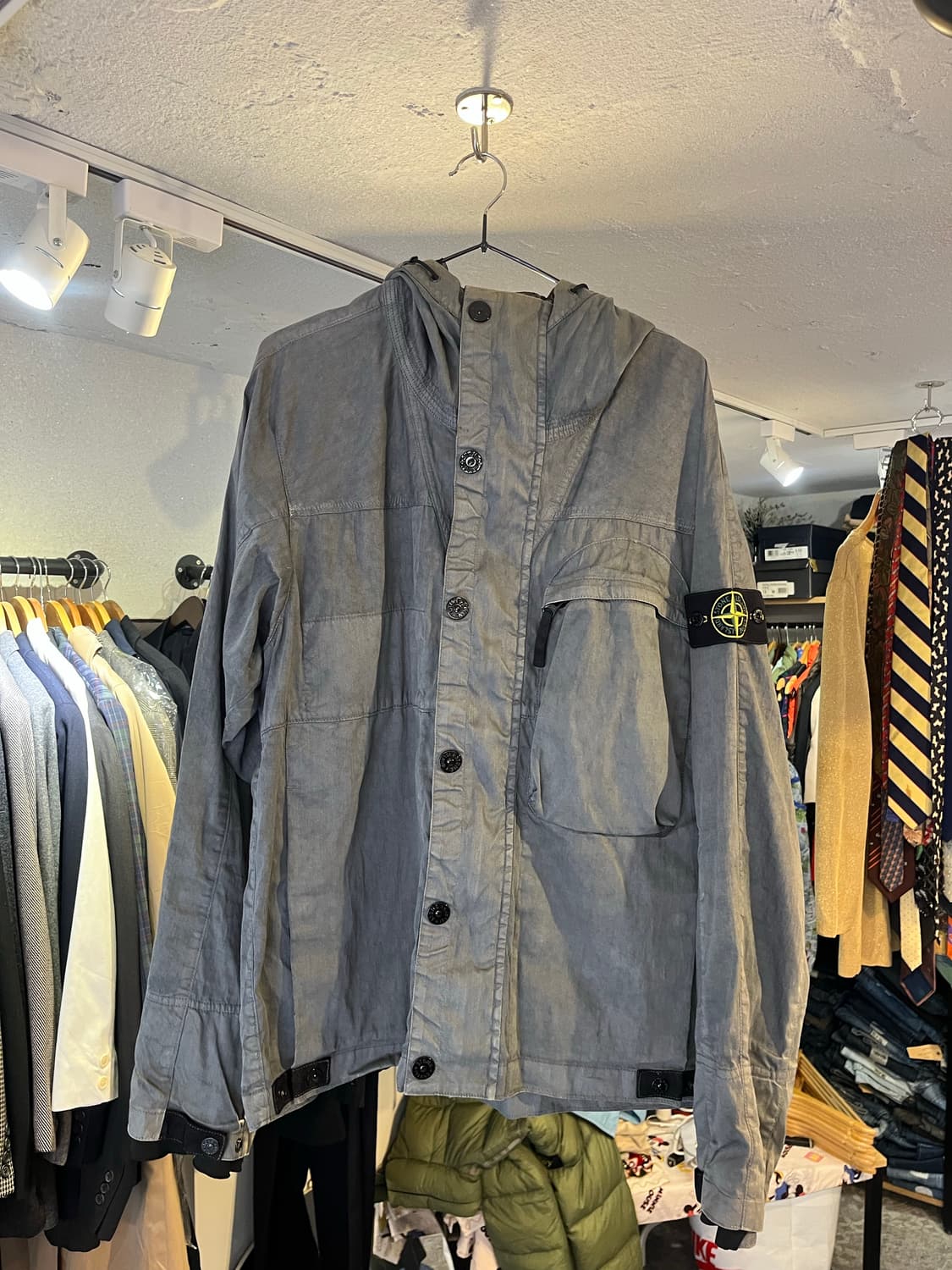 스톤 아일랜드 가먼트 다잉 린넨 나일론 자켓 (이탈리아제) 상품이미지1