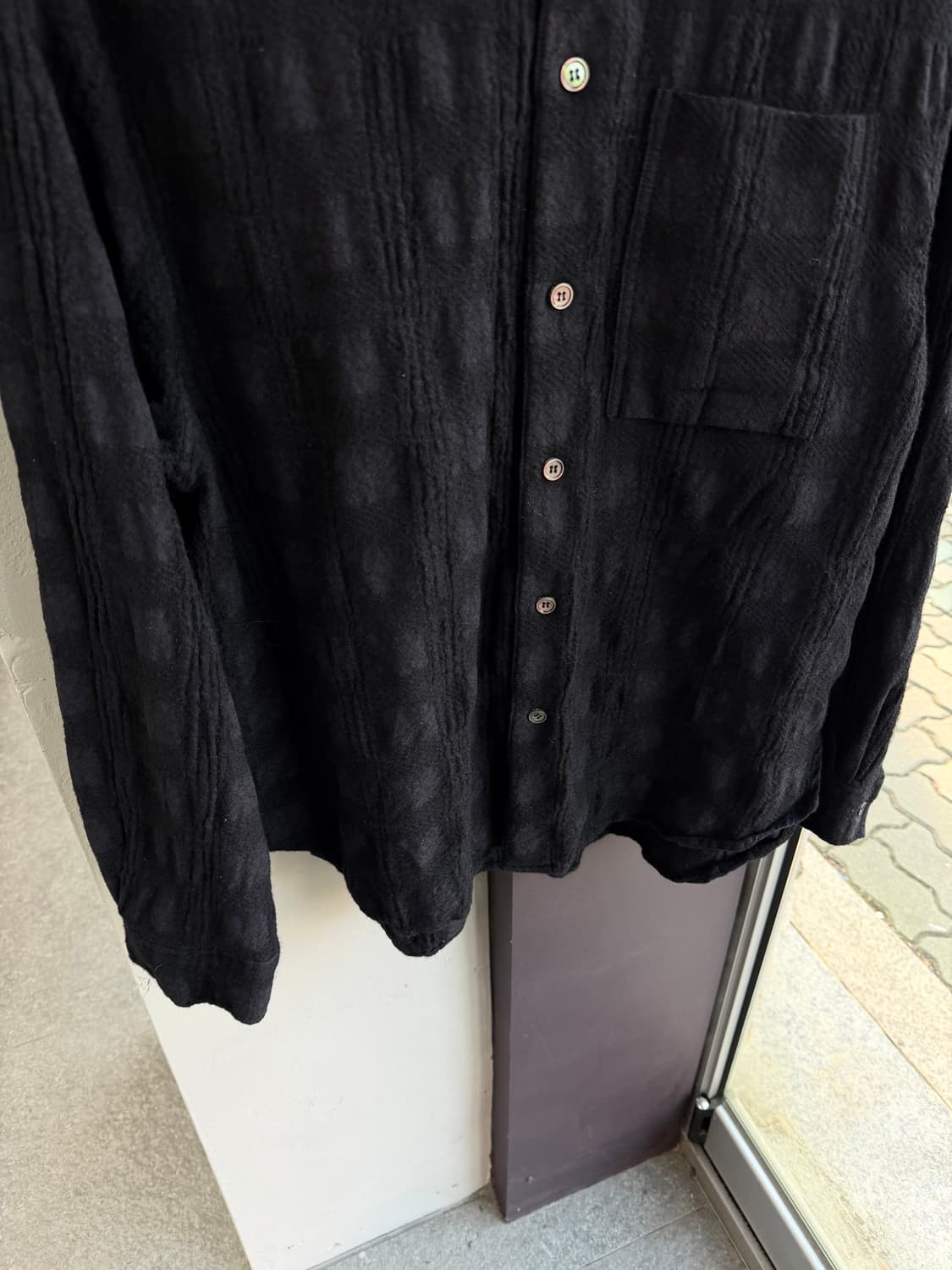 100~105/ 솔리드옴므 24–25FW 크링클 포켓 셔츠 상품이미지6