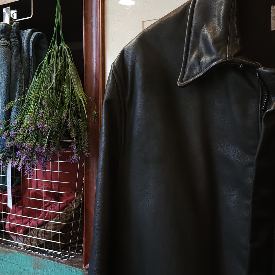 아르마니 레더 카코트 송가지 가죽자켓 레더 워크자켓 50 상품이미지6