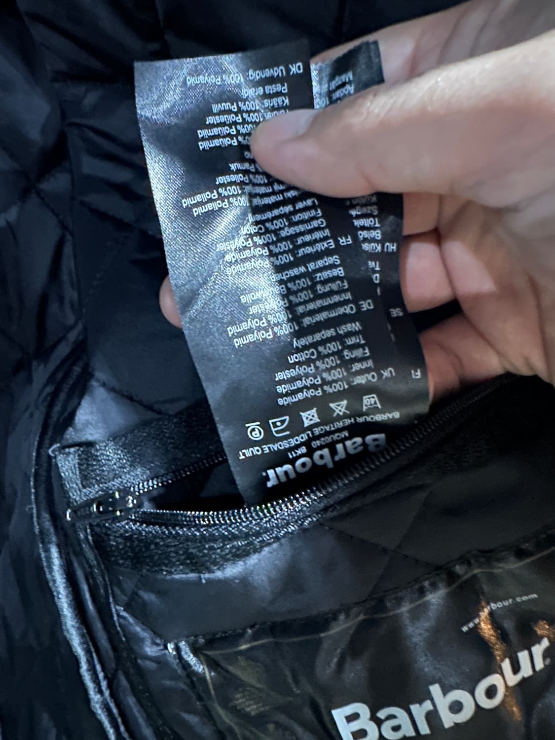 바버 퀼팅자켓 블랙L 상품이미지4