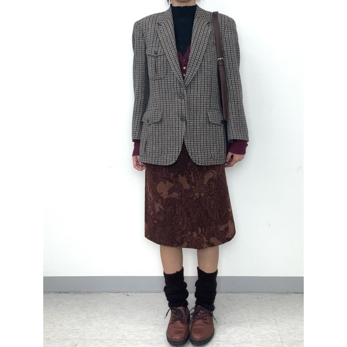 빈티지 브라운 블레이저 자켓 상품이미지2