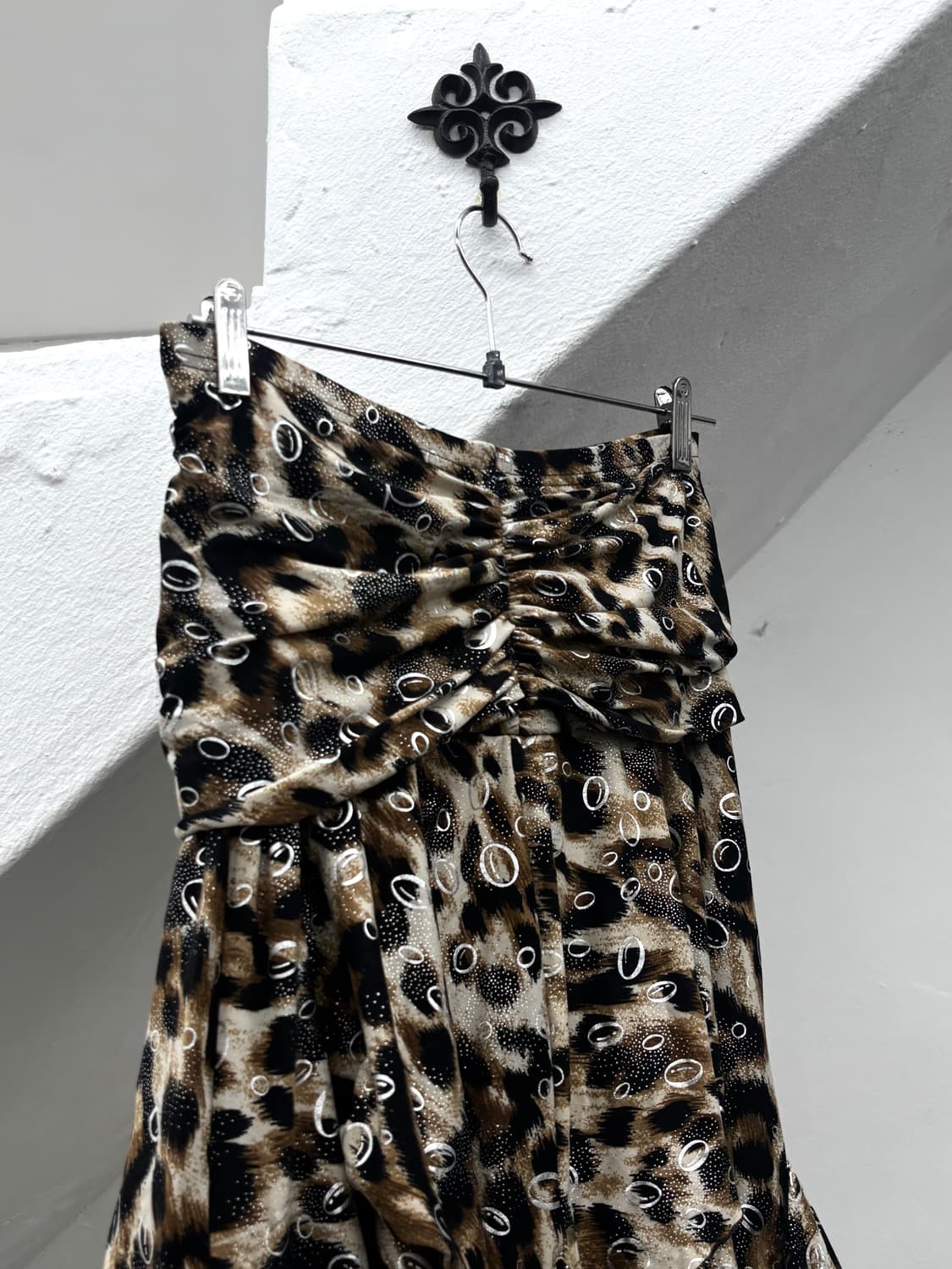 Leopard unbalanced skirt   상품이미지2