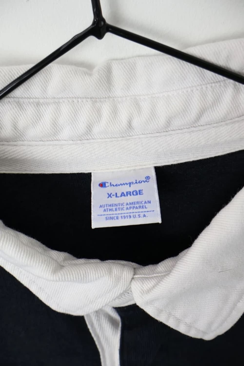 Champion Stripe Rugby Shirt Black White 상품이미지3