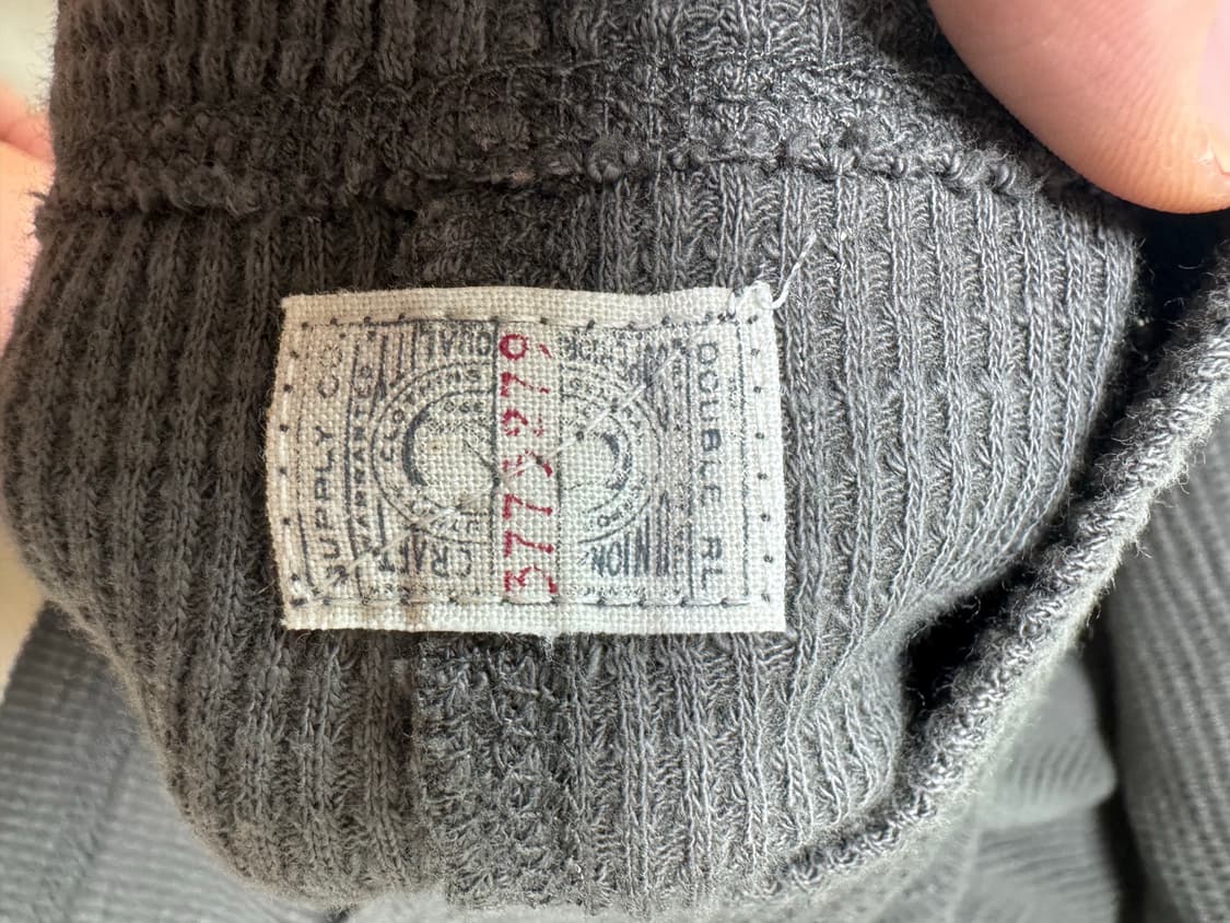 RRL 더블알엘 와플 반팔 티셔츠 블랙 XL 상품이미지5