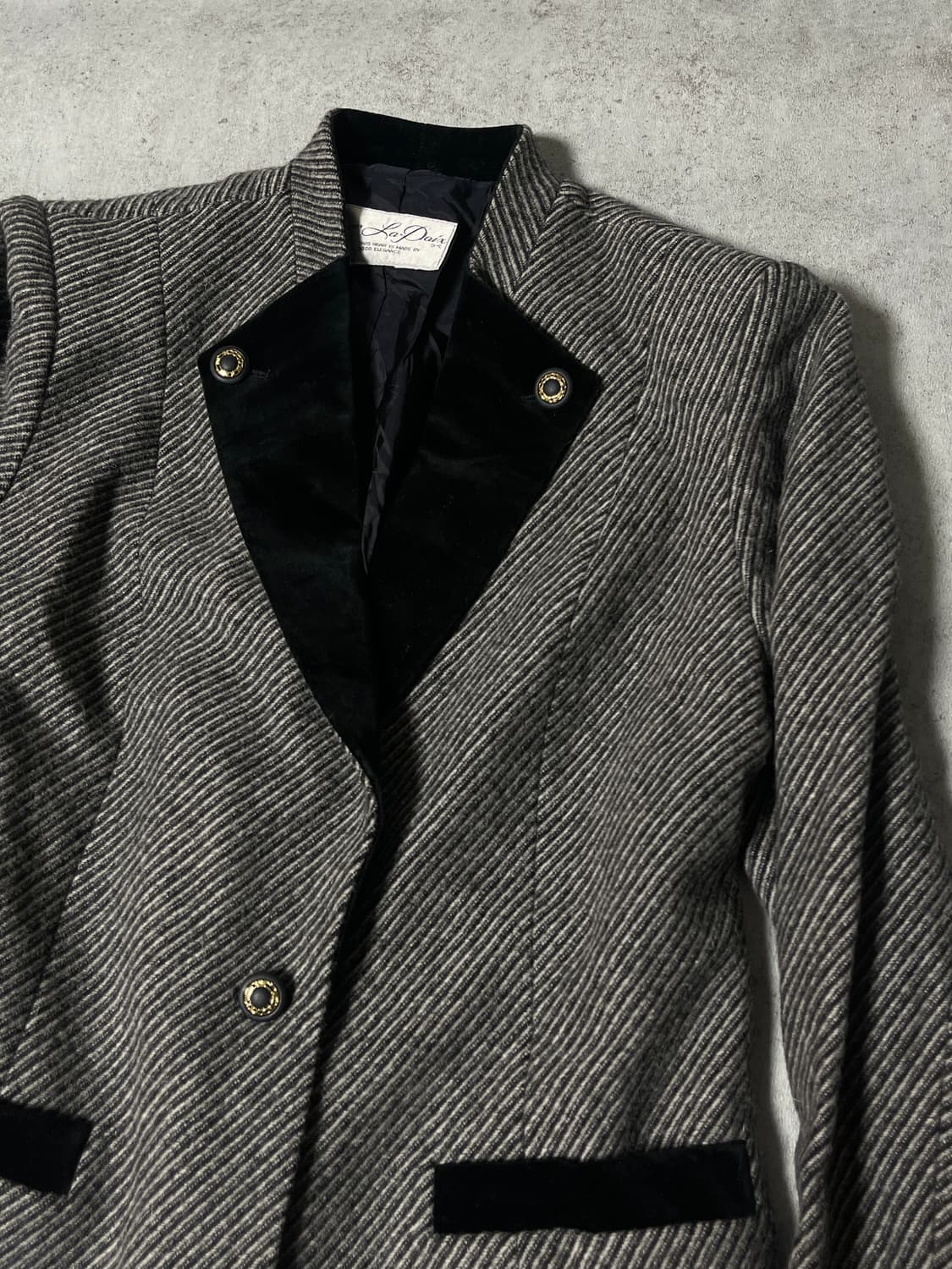 (La paix)velvet collar tweed jacket 상품이미지2