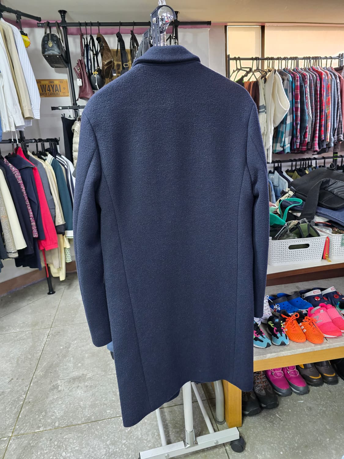 시스템 네이비색 캐시미어 롱코트 (1232) 상품이미지2