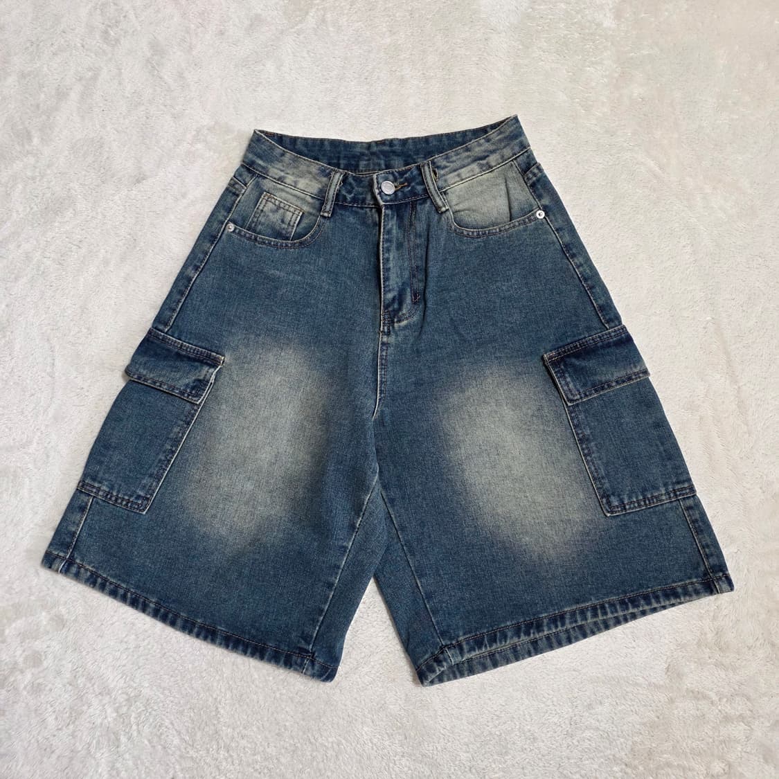 (M)여성 데님 카고 반바지 버뮤다 팬츠  상품이미지1