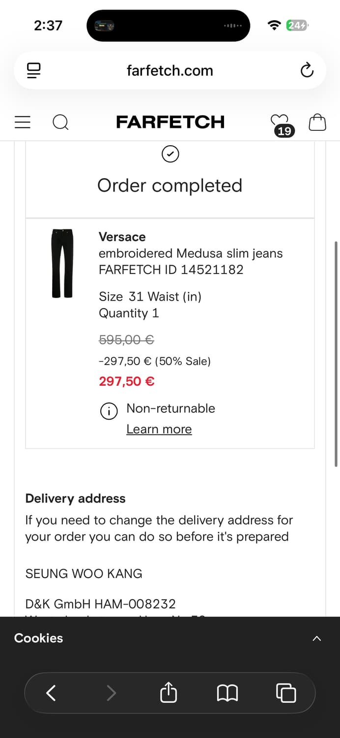 [새상품]베르사체 블략진 청바지 31사이즈 상품이미지9