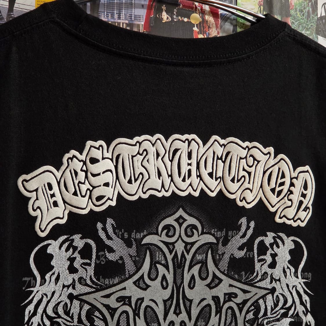 JPN 펑크 레터링 프린팅 블랙 반팔 상품이미지2