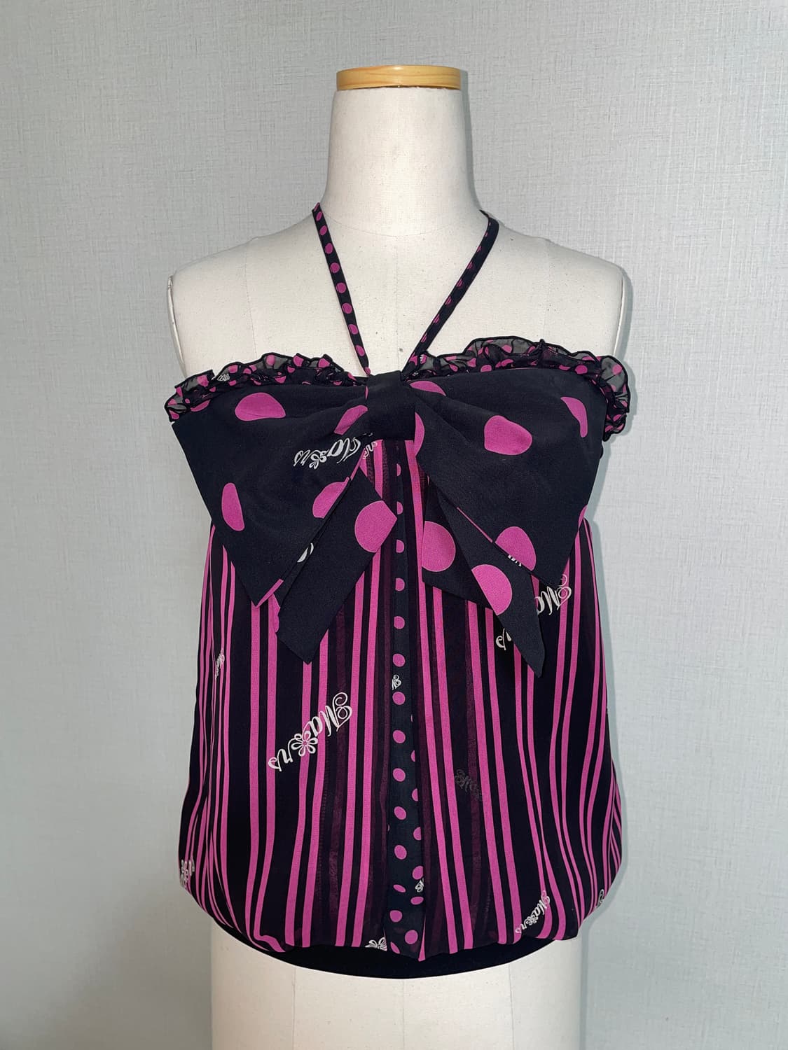 Ma*rs 마즈 홀터넥탑 원피스 블랙핑크 갸루 히메 상품이미지1