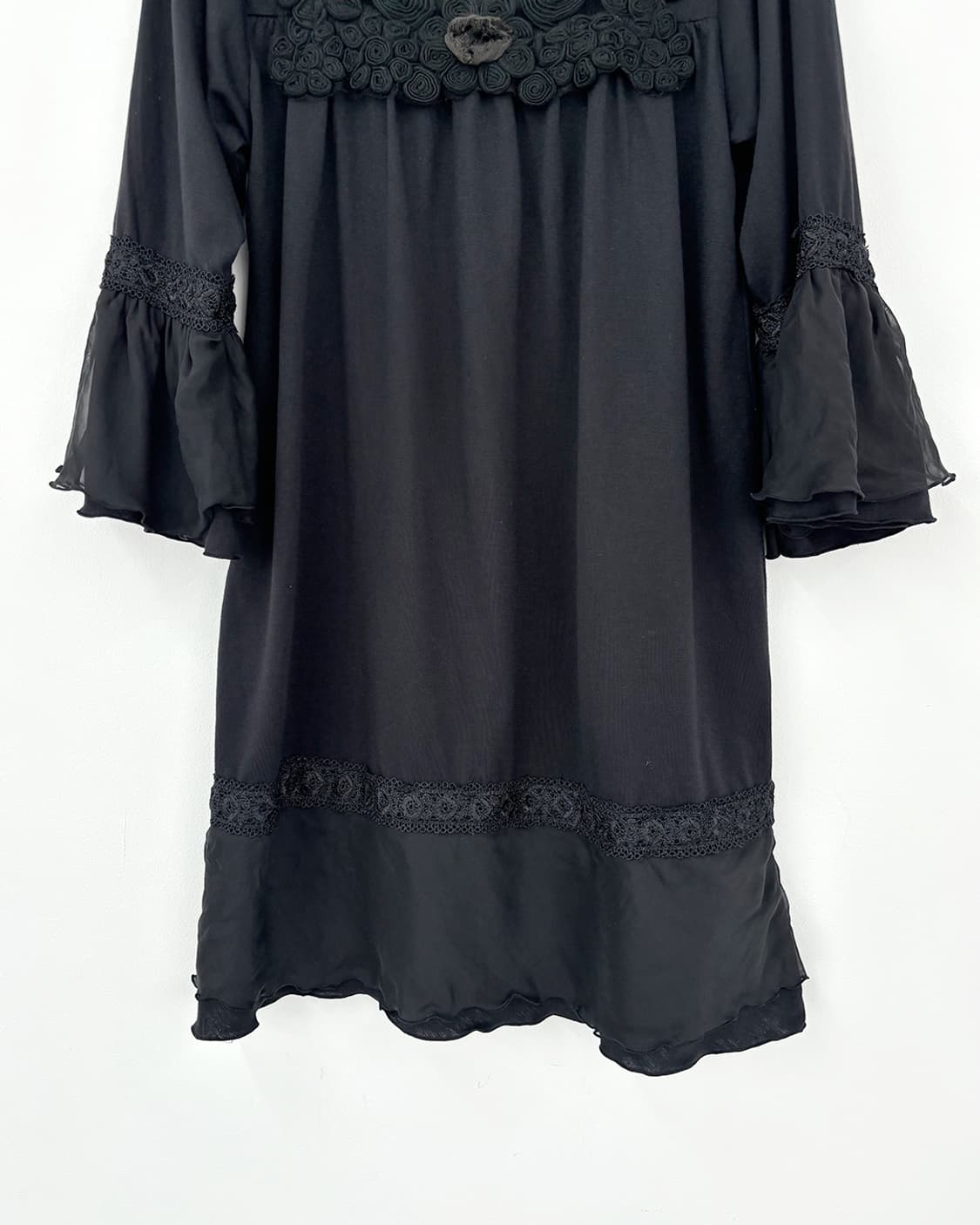 kowa black mori rose black long t-shirt 상품이미지4