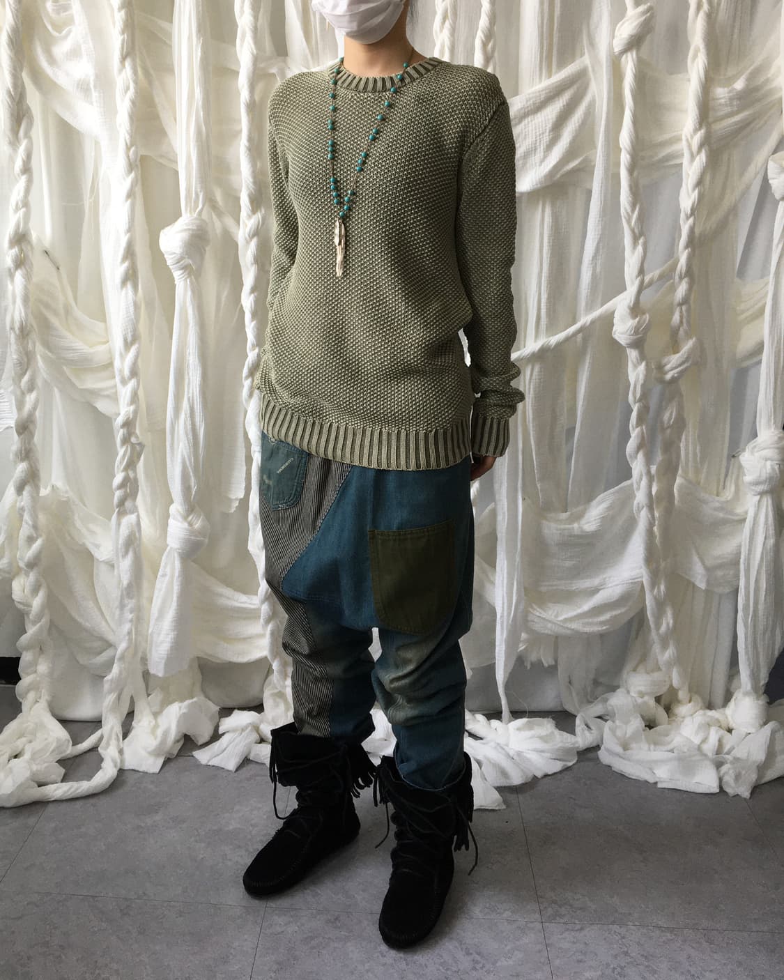 Green washed knit 상품이미지6