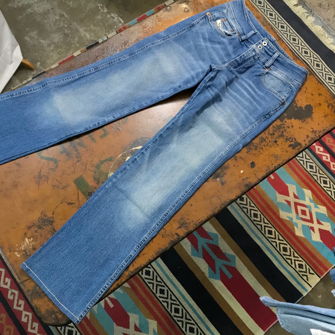 디젤 중청 하이웨스트 데님 팬츠 허리 27 28 사이즈 상품이미지3