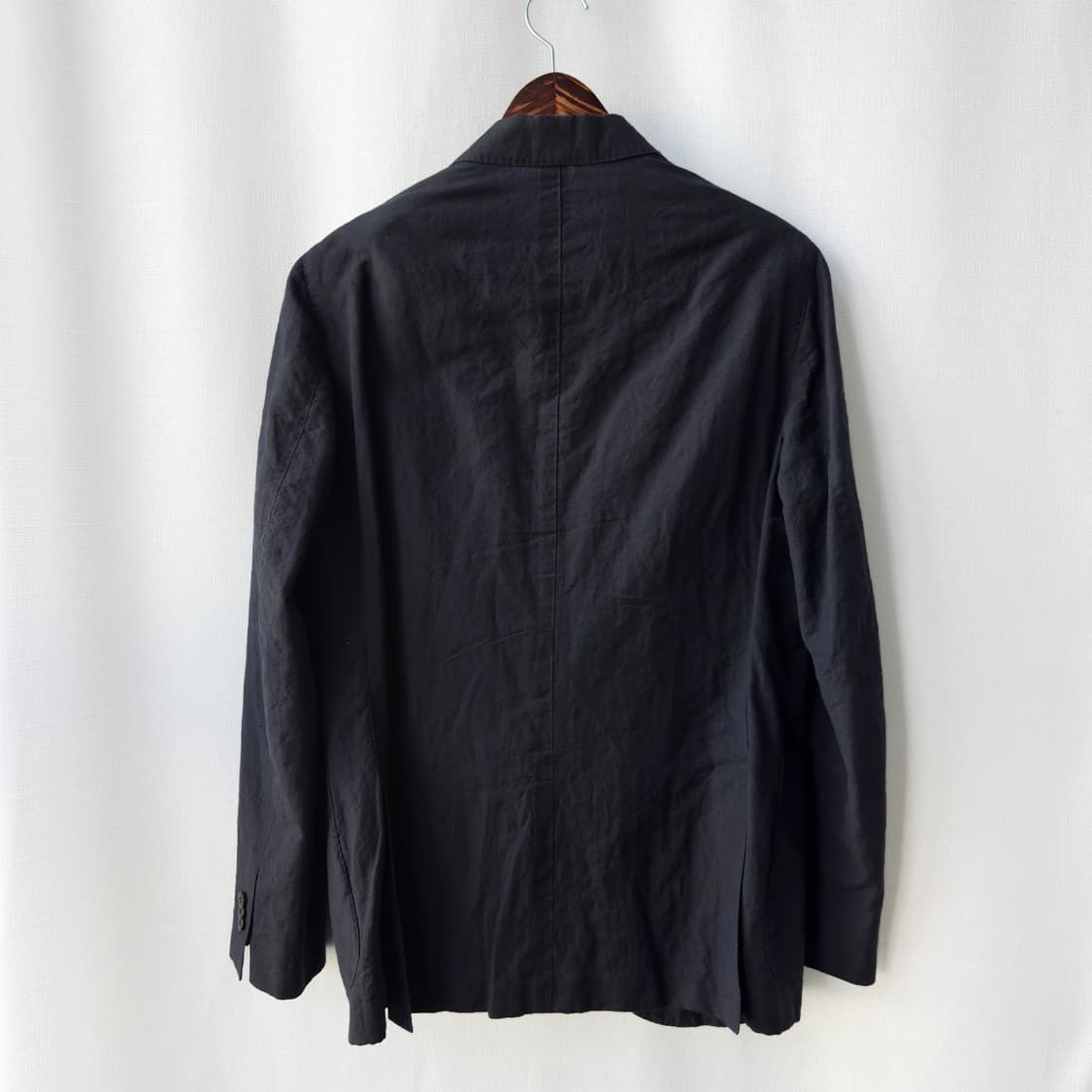 몬테도로 슬로웨어 울 린넨 혼방 라이트 블레이저 자켓 네이비 50 상품이미지8