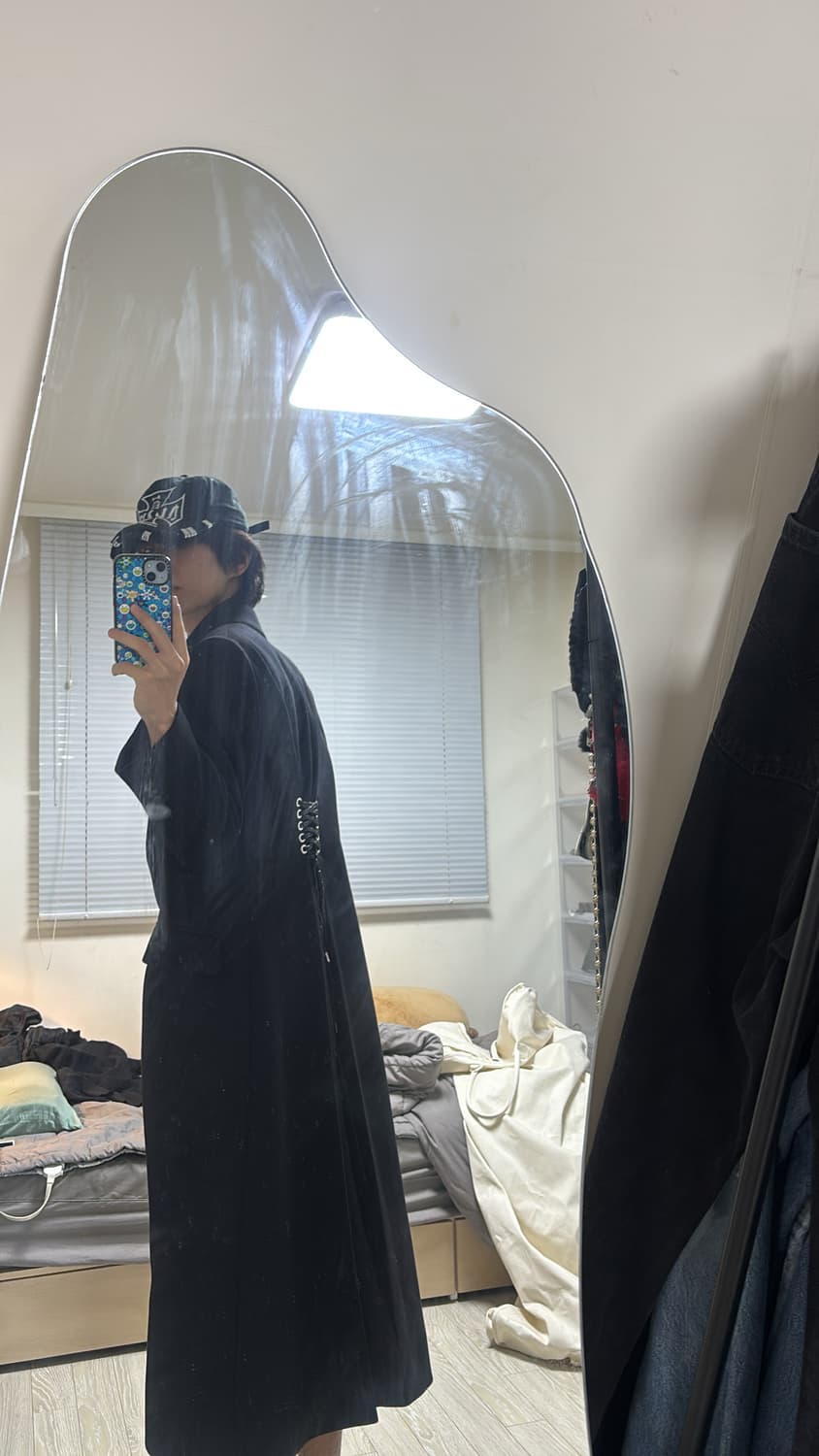 알렉산더 맥퀸 레이스업 블랙코트 롱코트 42사이즈 상품이미지10