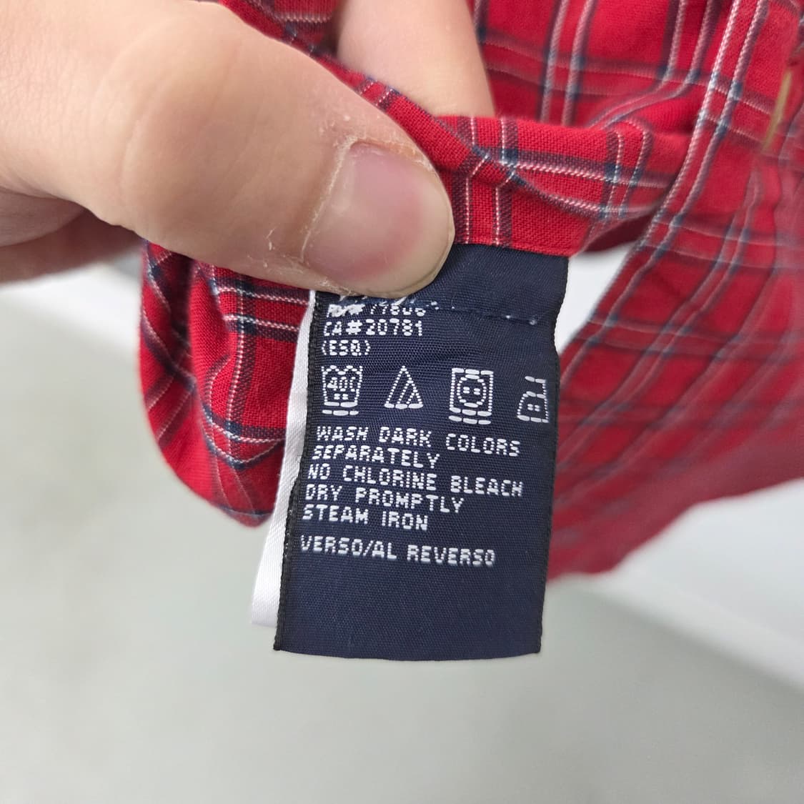 타미힐피거 레드 체크 남방 남m 상품이미지6