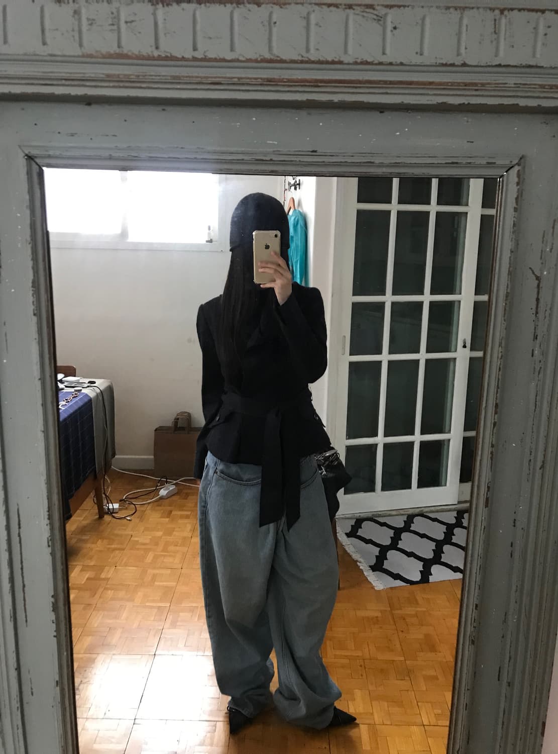 vintage belt charcoal jacket 상품이미지3