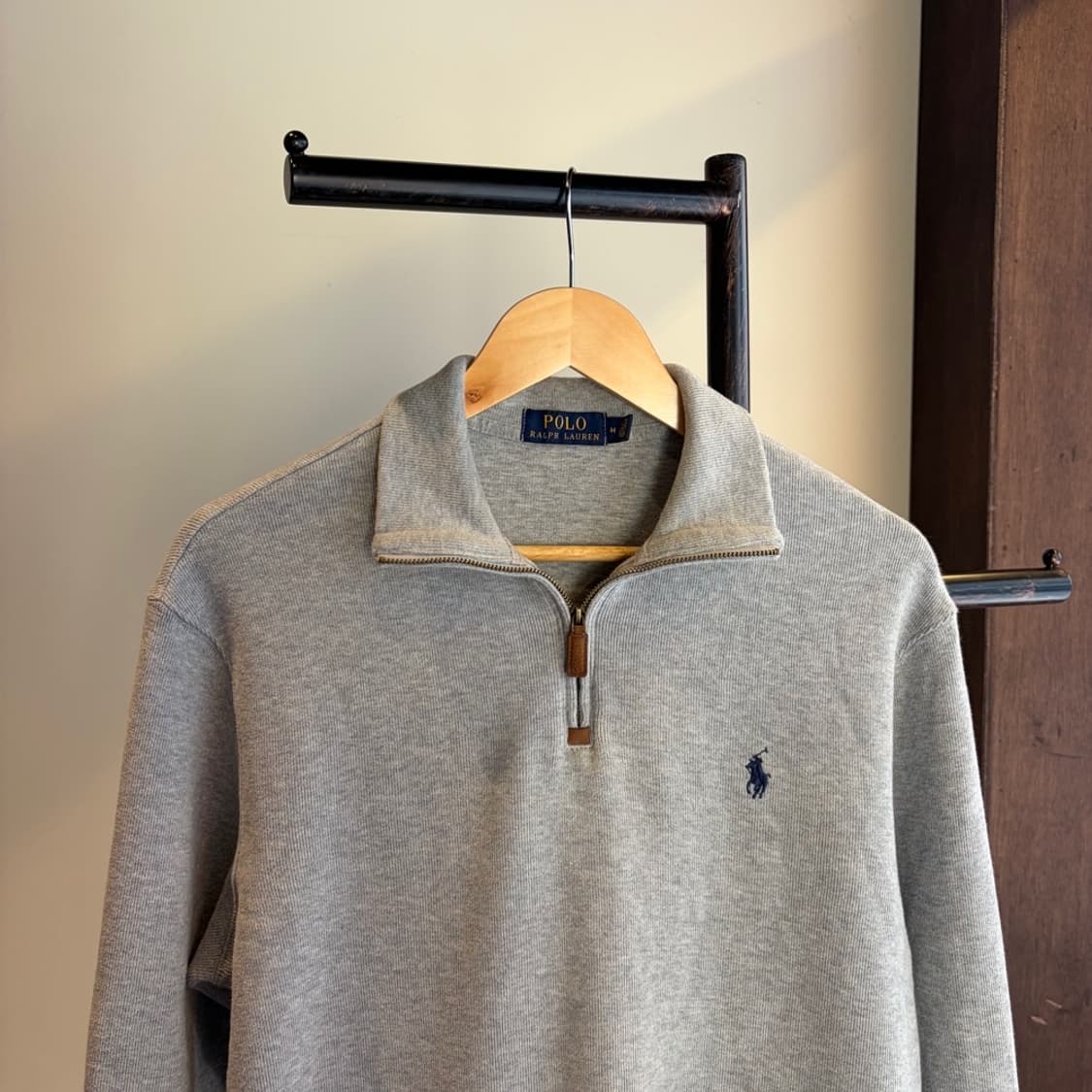 15521 - 폴로 랄프로렌 그레이 반집업 니트 상품이미지1