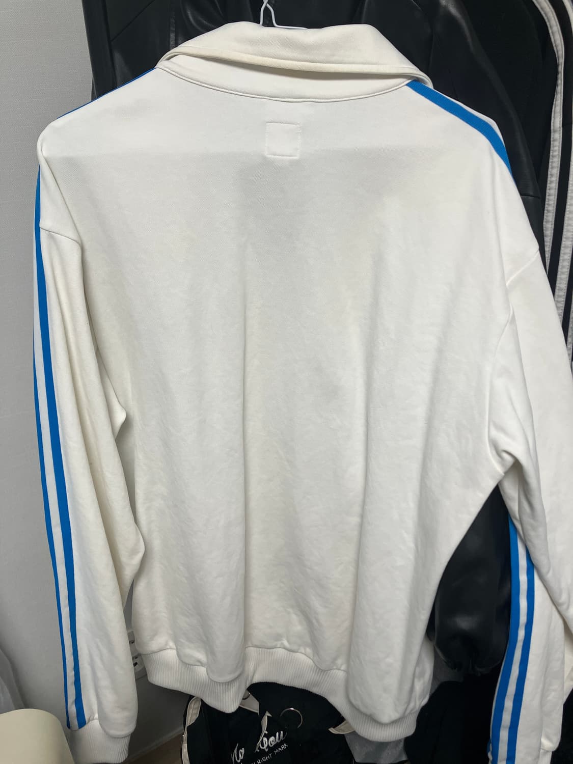 아디다스 오리지널 빈티지 면 져지 희귀 매물 화이트 블루 상품이미지2