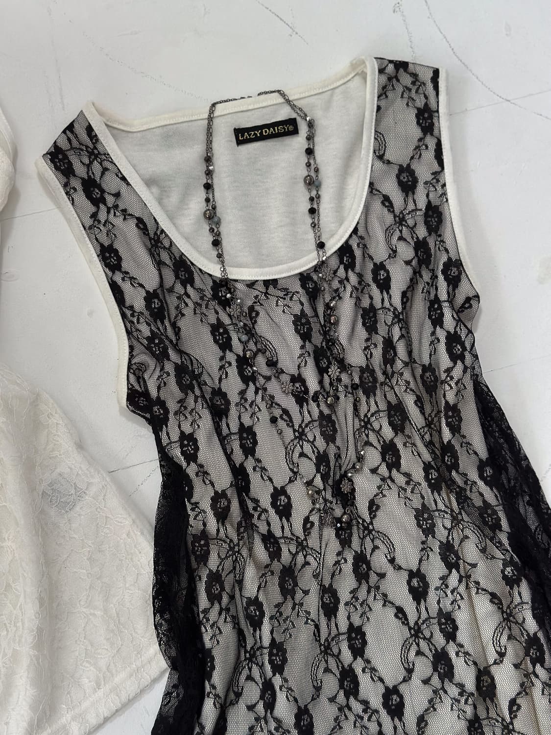 Floral Cotton Sleeveless (Black) 0206 상품이미지2