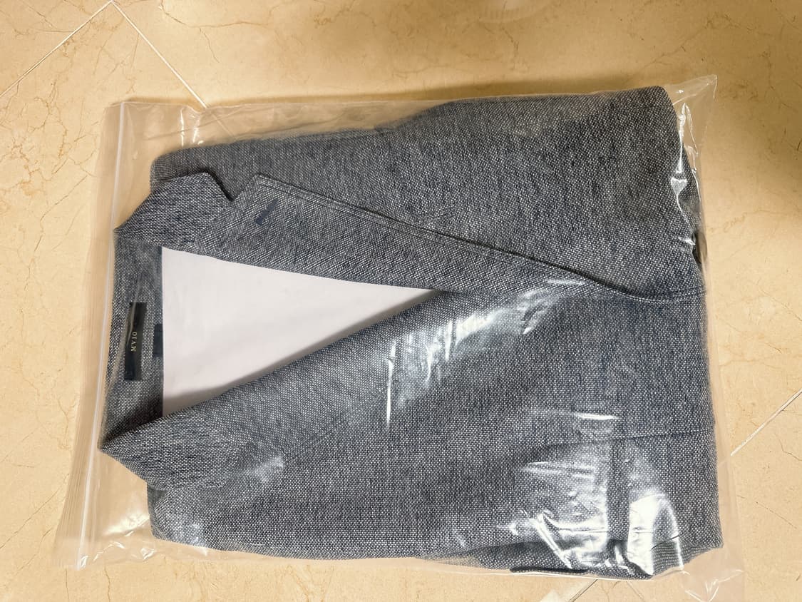 엠비오 mvio 블루 멜란지 더블 스티치 자켓 100 상품이미지6