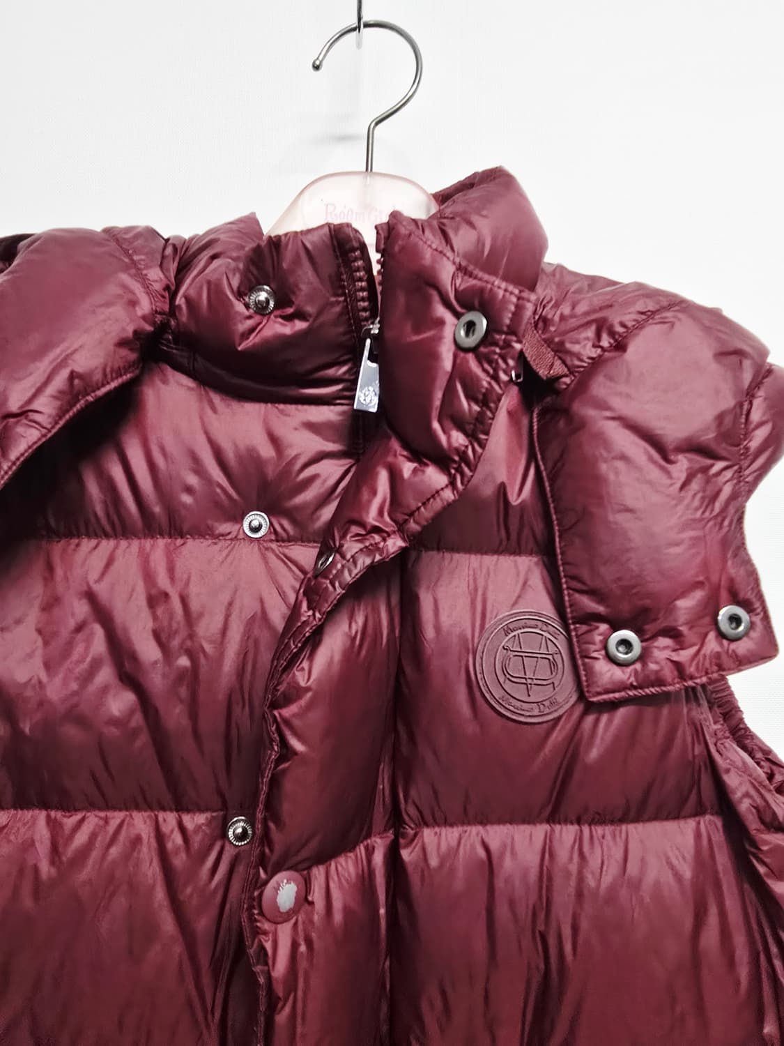 마시모두띠키즈  후드 다운패딩 조끼 버건디 상품이미지2