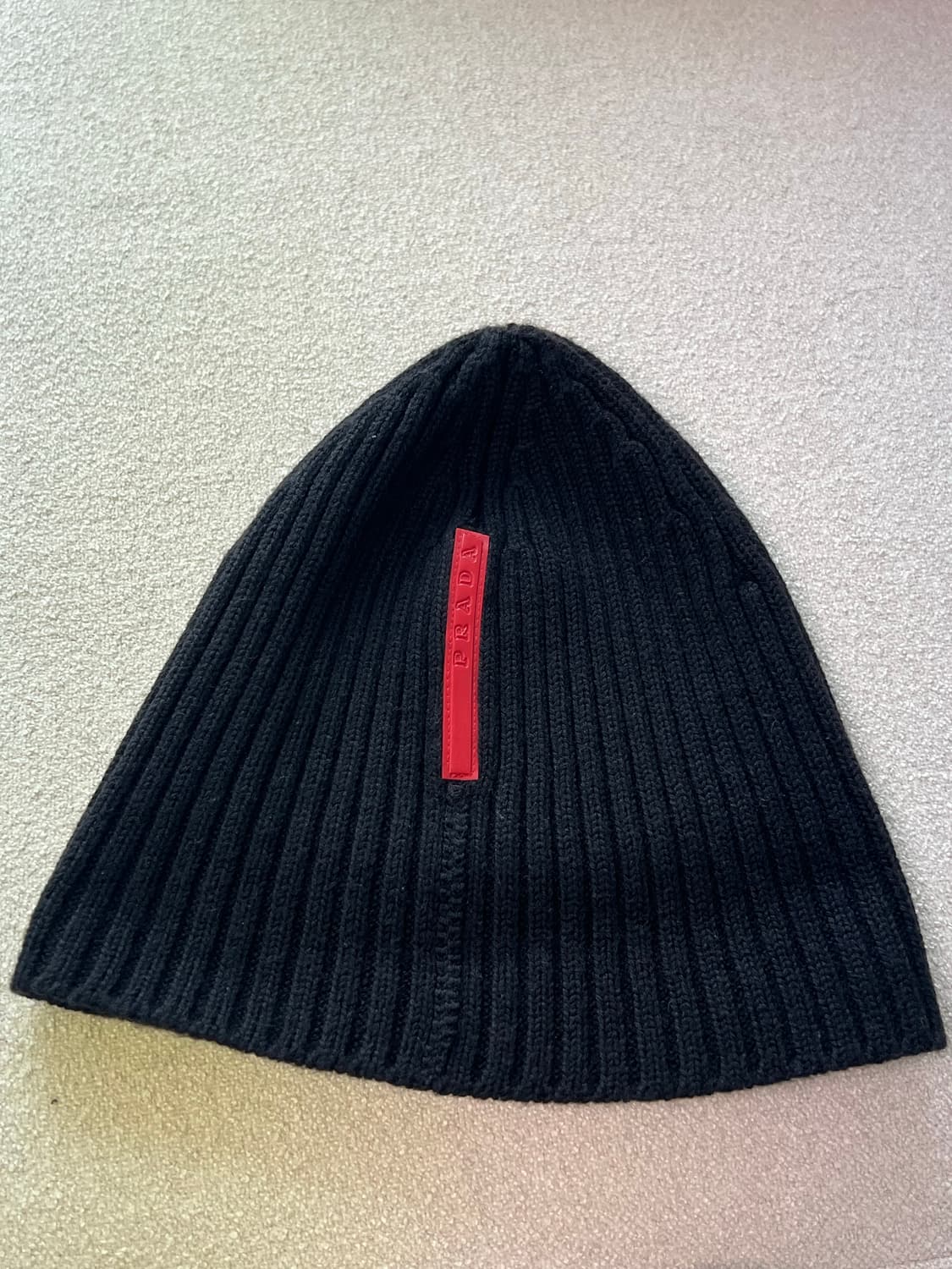 90-00s prada 빈티지 프라다 스포츠 비니 블랙 상품이미지2