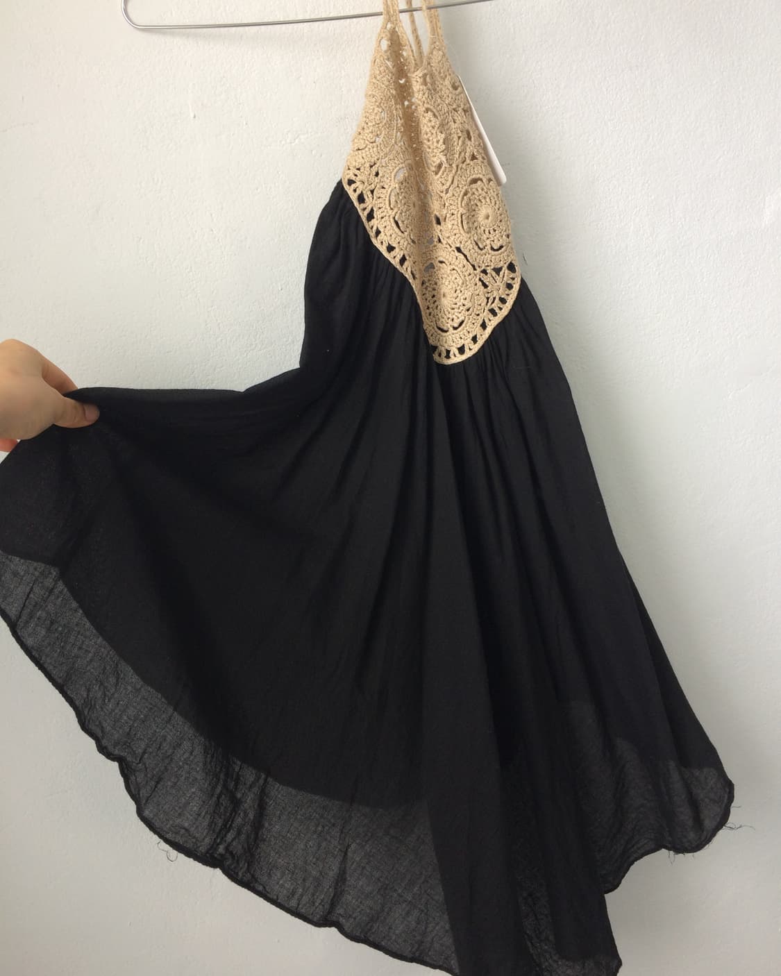 Crochet point tied holter neck top 상품이미지5