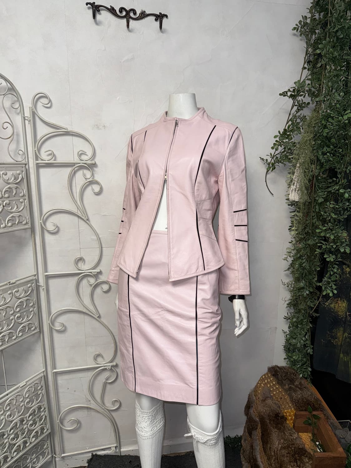 Marc Cain baby pink real leather setup 상품이미지2