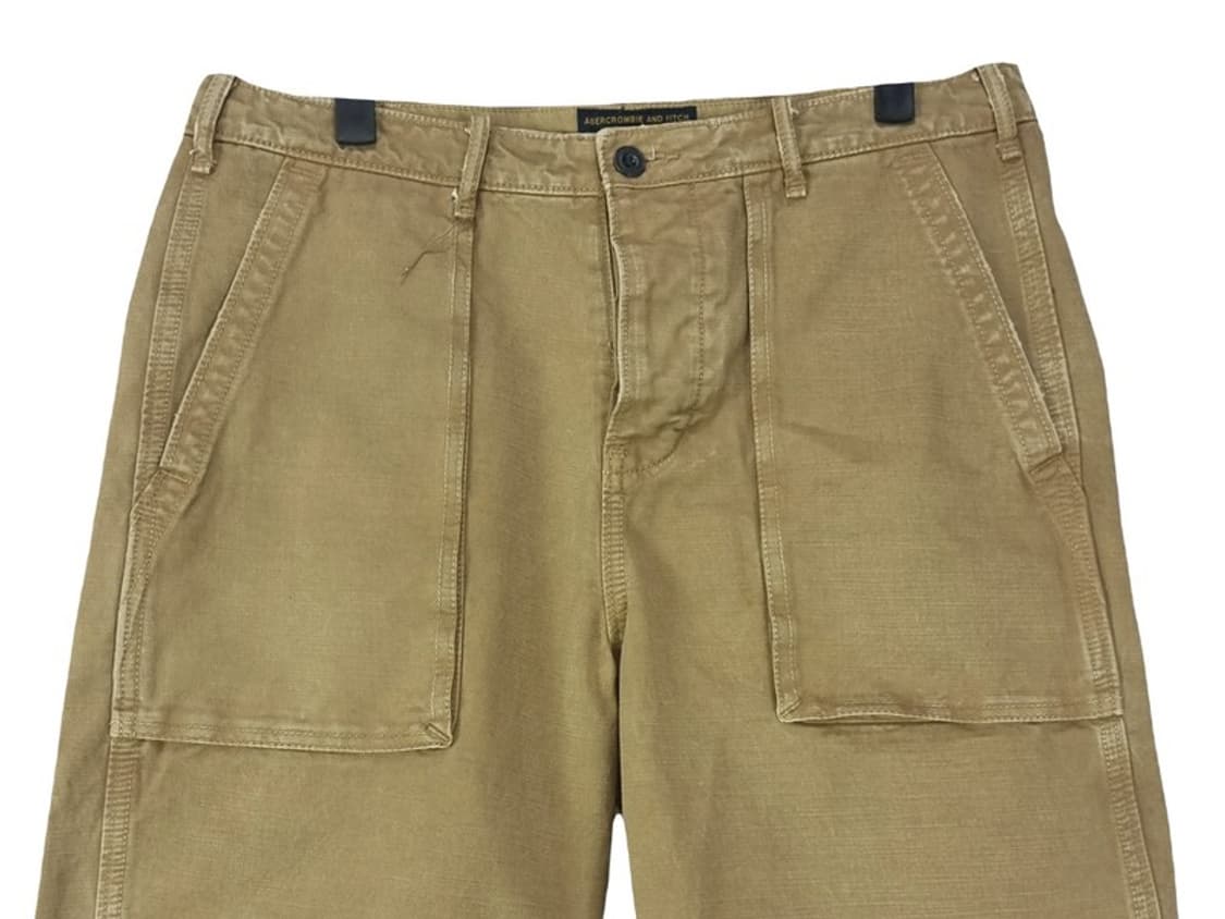 [아베크롬비] 빈티지 가공 아웃 포켓 코튼 하프 팬츠 반바지 M20190 상품이미지4